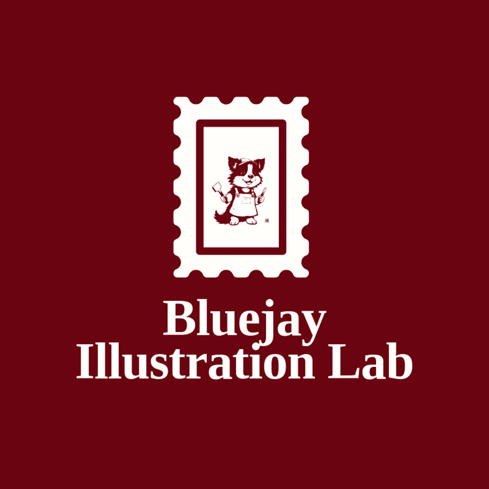Bluejay Illustration Lab logo for illustrator