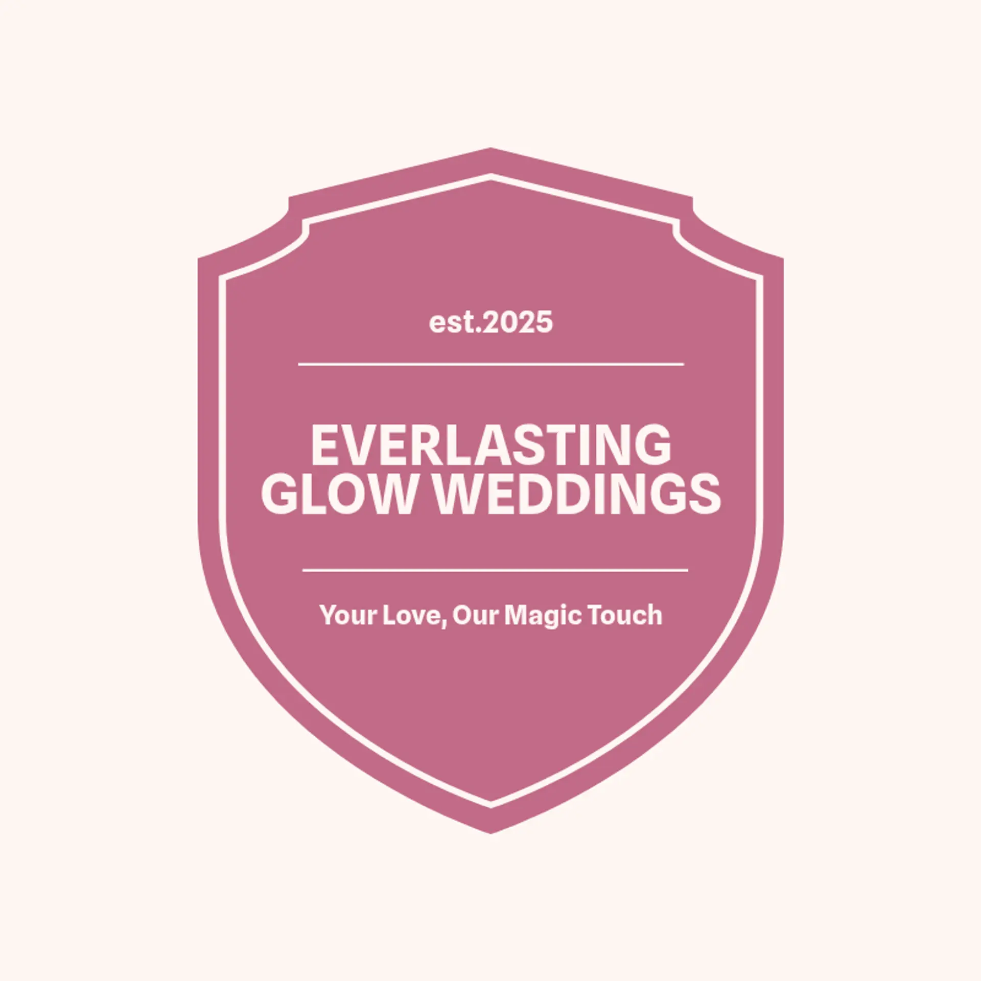 Everlasting Glow Weddings logo for wedding service