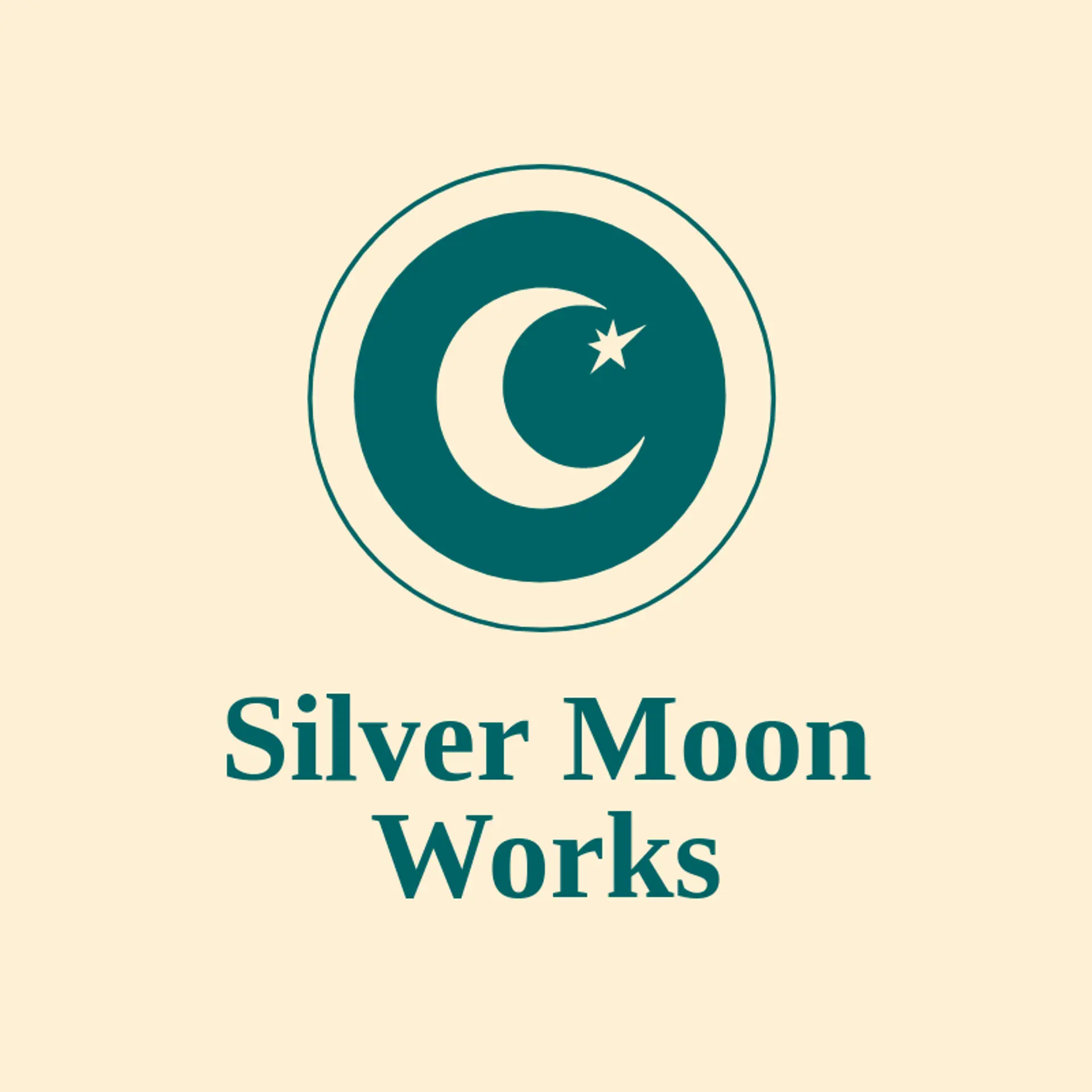Silver Moon Works logo for shooting star