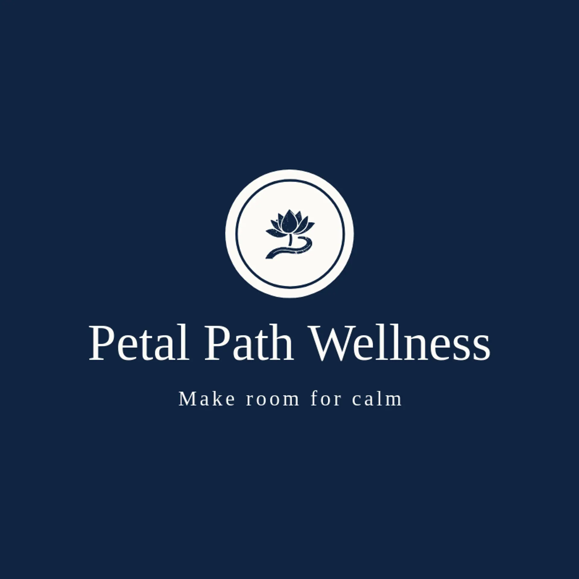 Petal Path Wellness logo for lotus flower