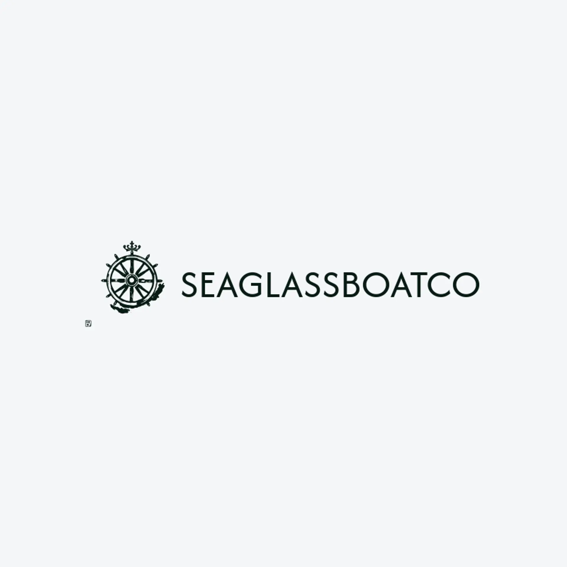 Sea Glass Boat Co logo for helm