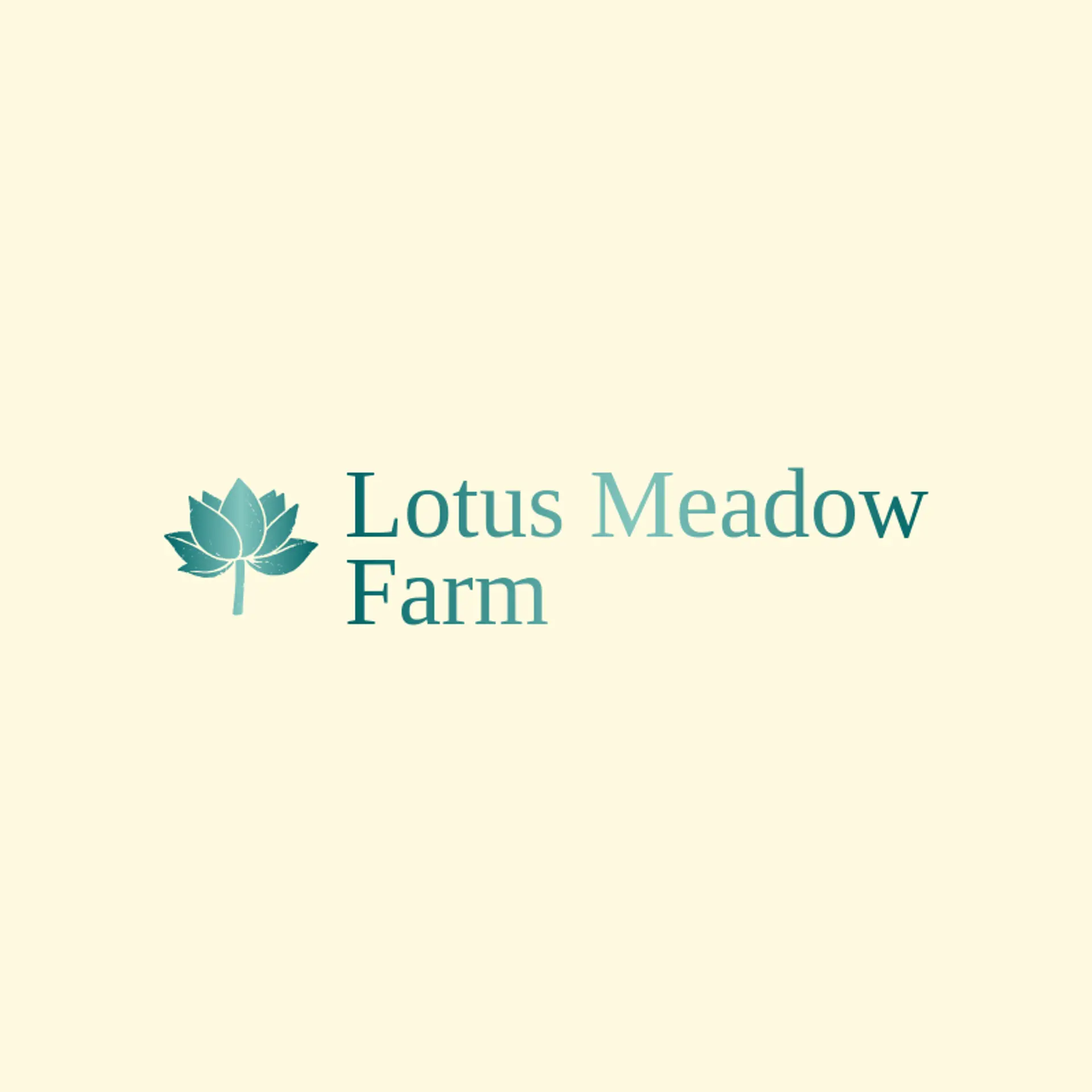 Lotus Meadow Farm logo for lotus flower