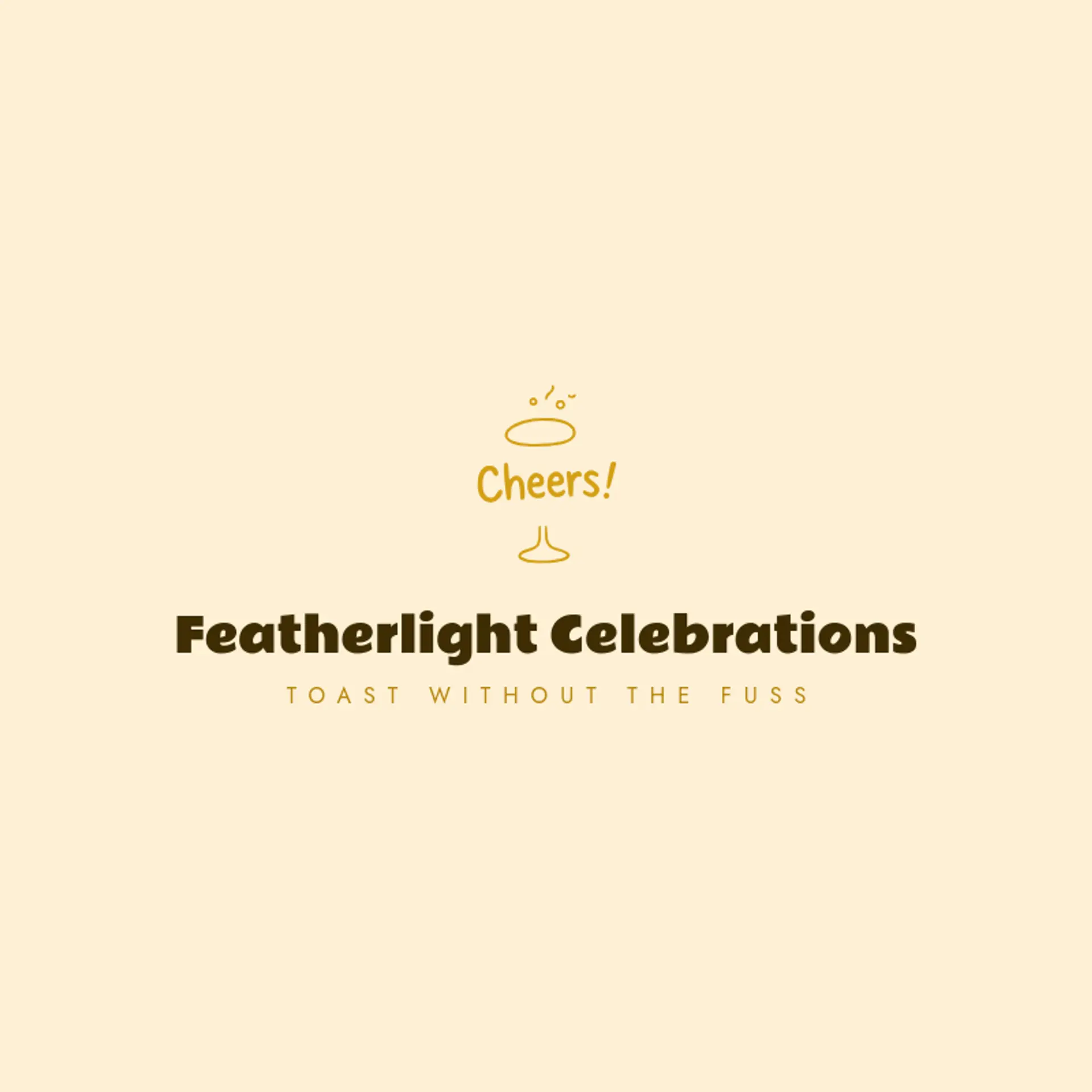 Featherlight Celebrations logo for cheers