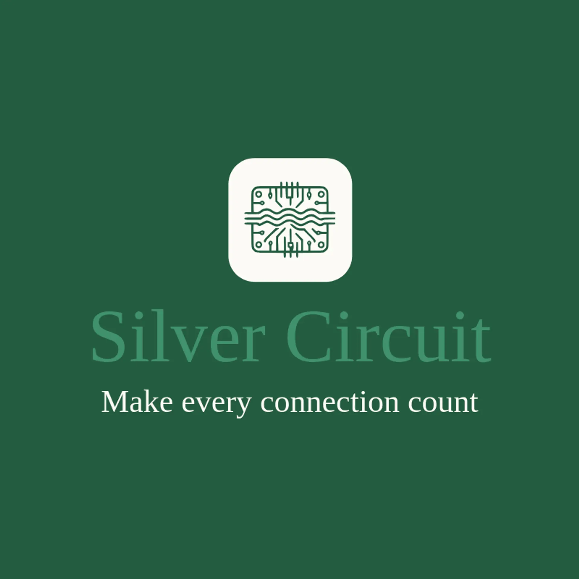 Silver Circuit logo for electronics