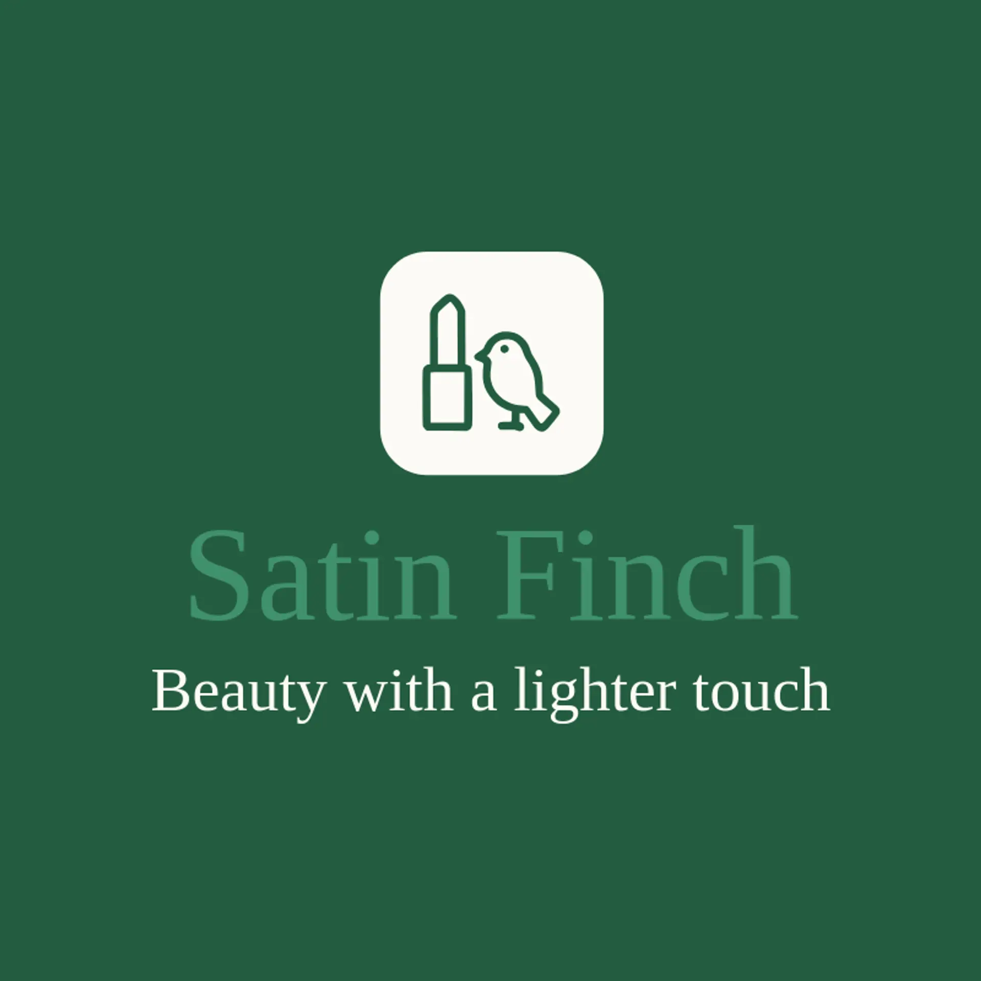 Satin Finch logo for cosmetics