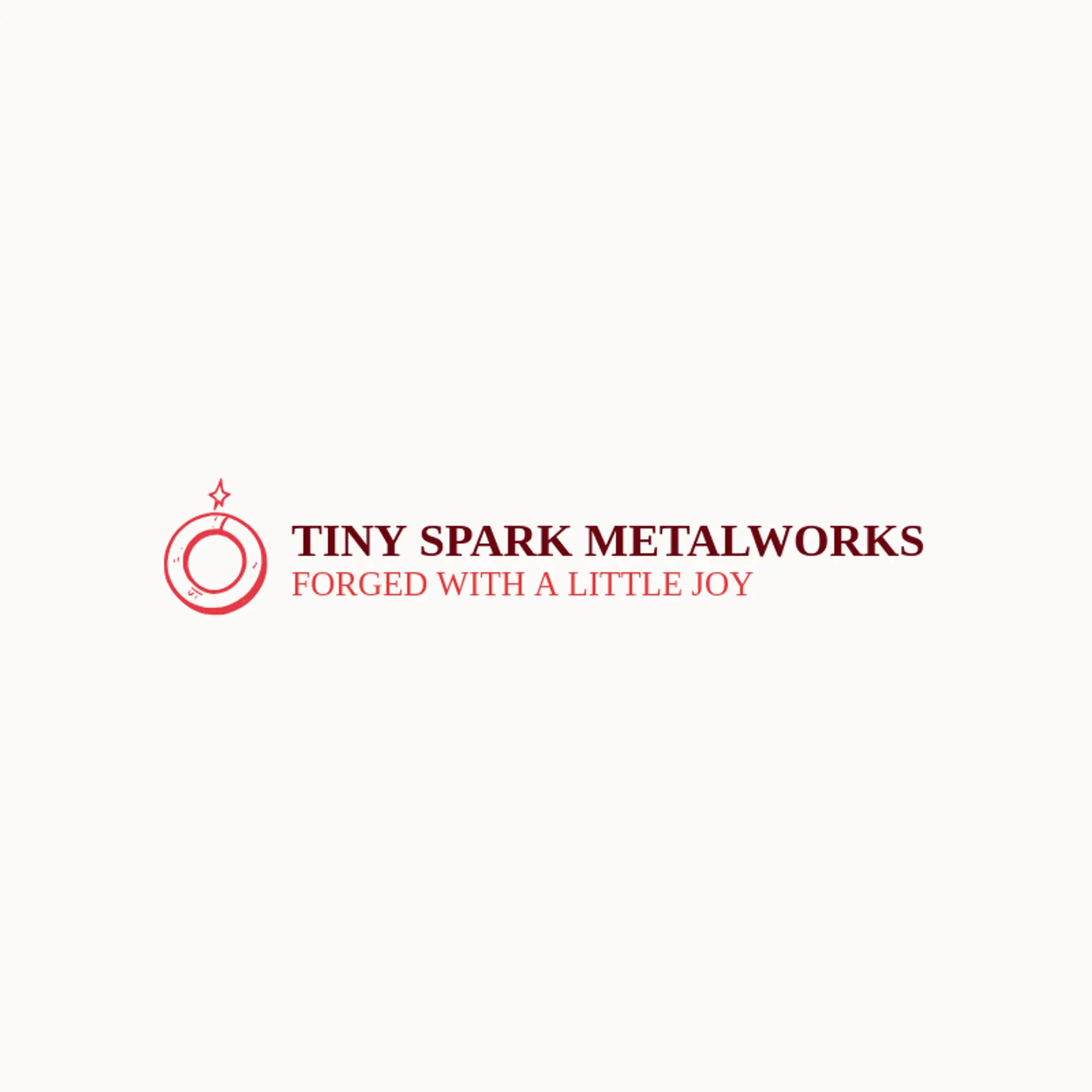 Tiny Spark Metalworks logo for handmade