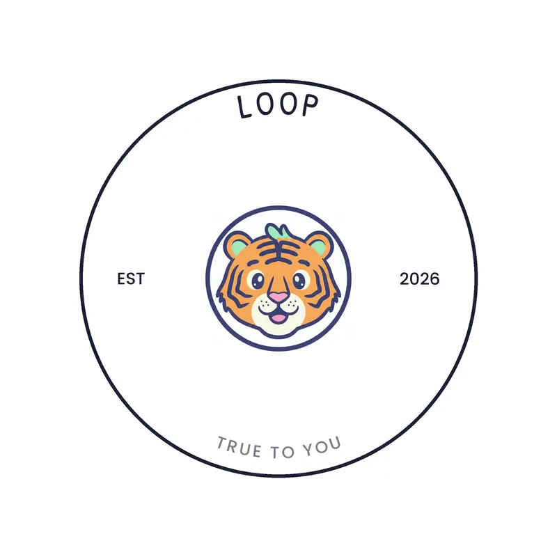 Tiger, playful Discord server logo