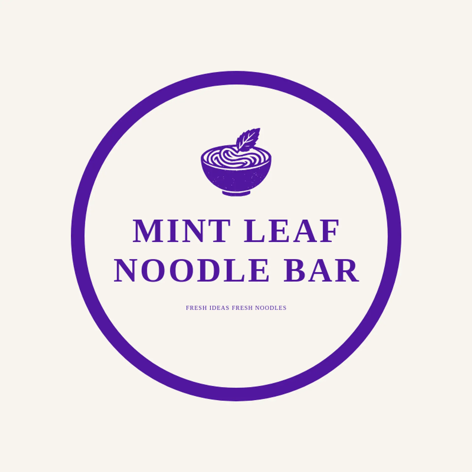 Mint Leaf Noodle Bar logo for noodle