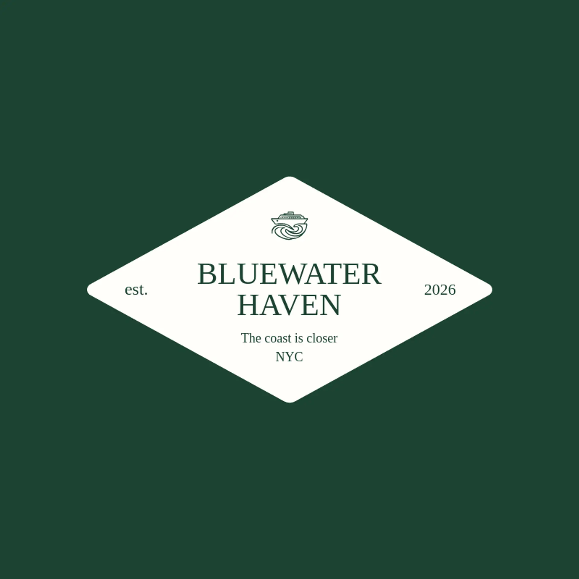 Bluewater Haven logo for cruise ship