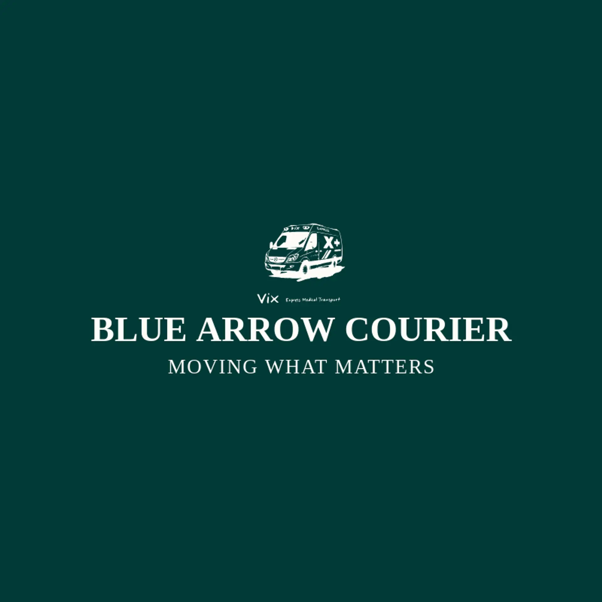 Blue Arrow Courier logo for express