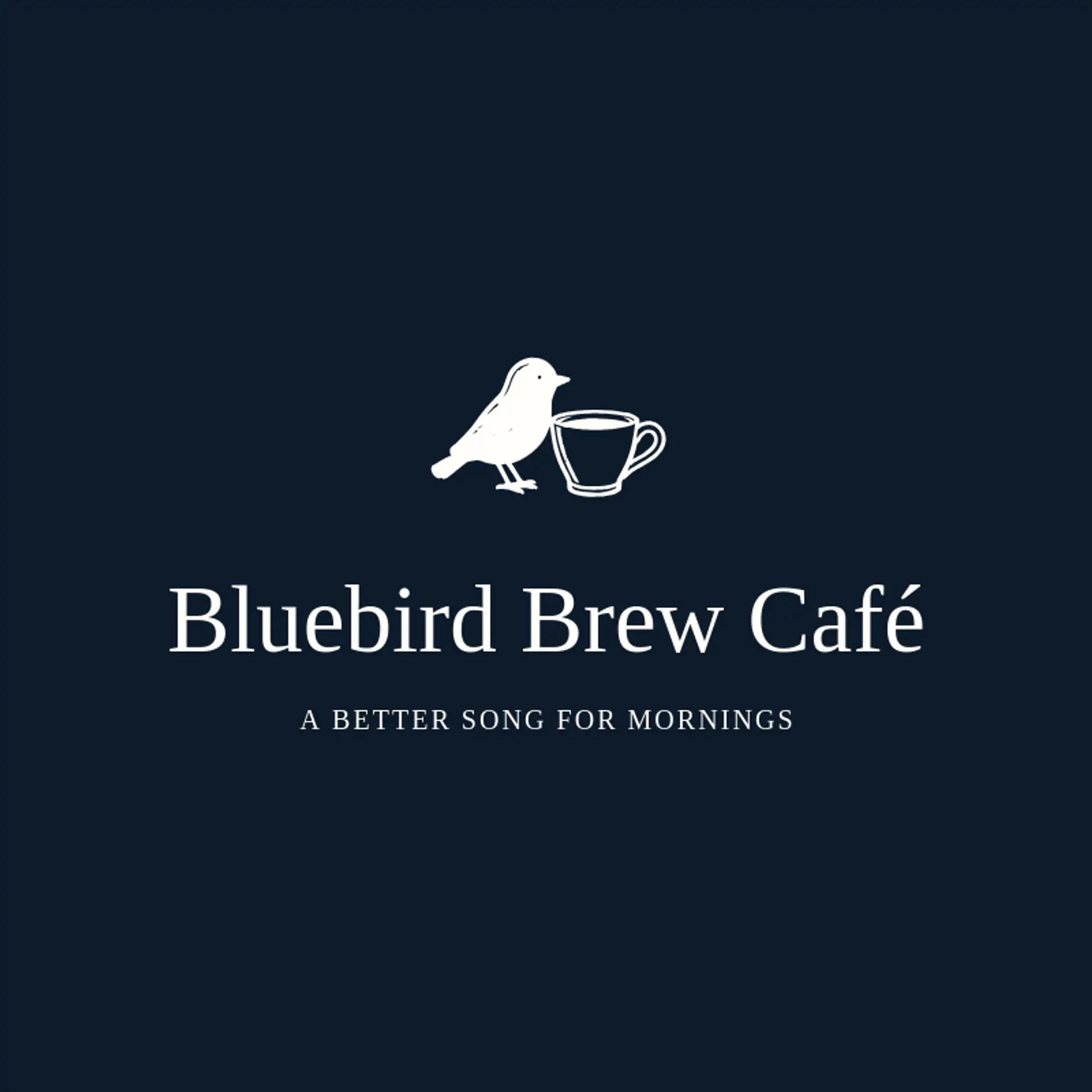 Bluebird Brew Café logo for coffee cup