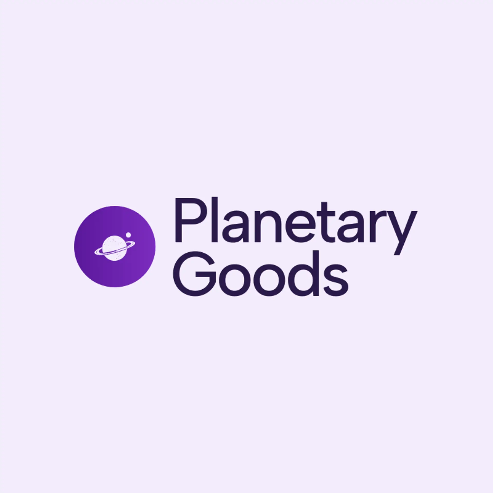 Planetary Goods logo for space