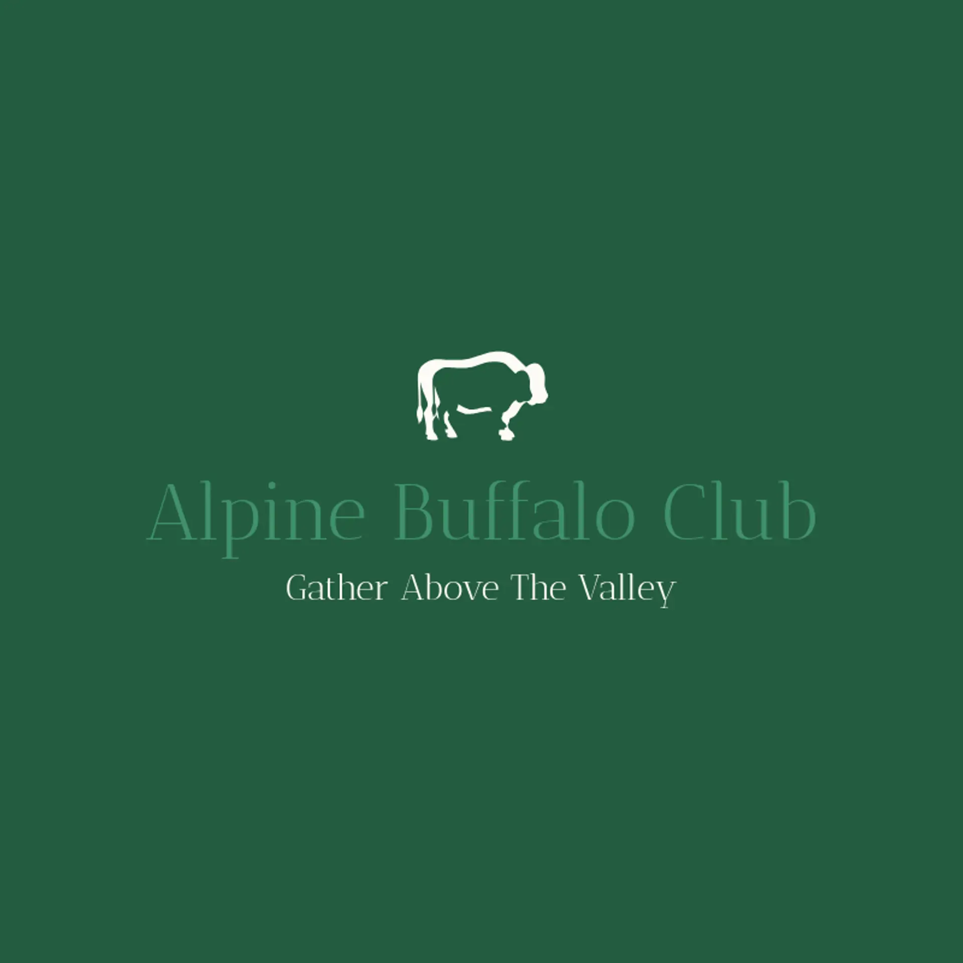 Alpine Buffalo Club logo for buffalo