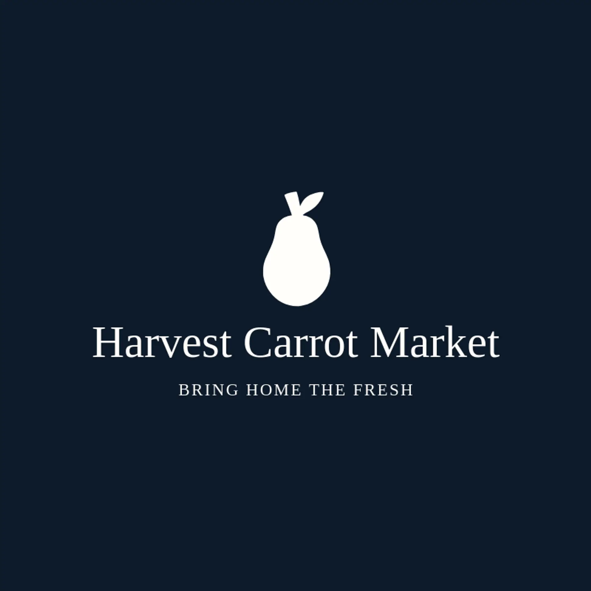 Harvest Carrot Market logo for grocery store