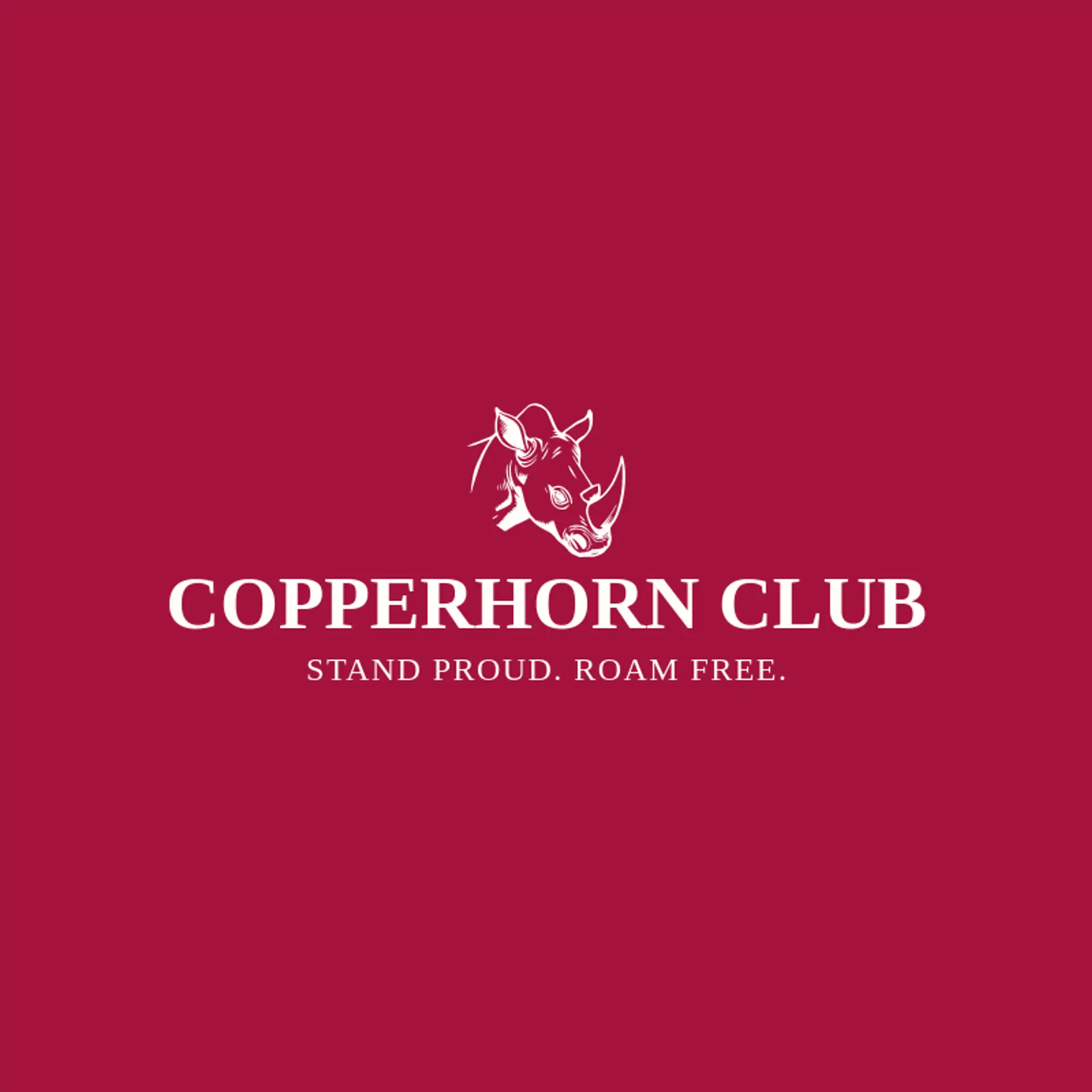 Copperhorn Club logo for rhino