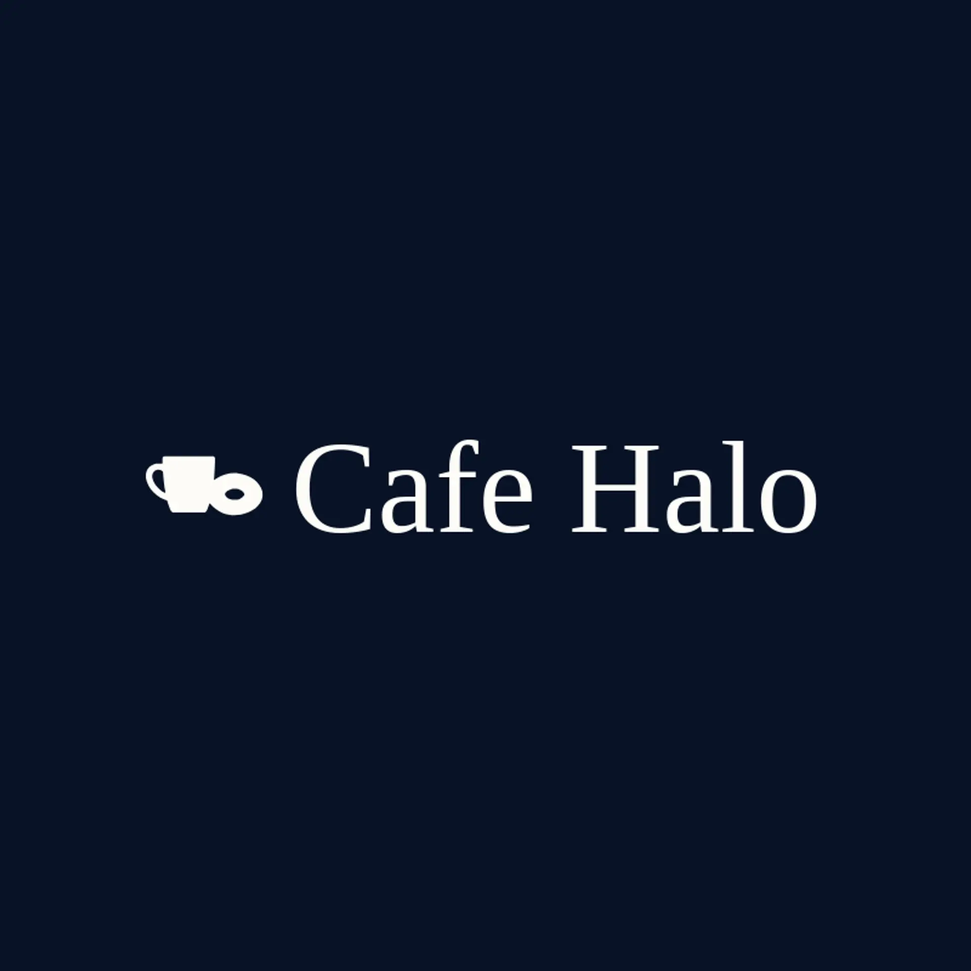 Cafe Halo logo for donut