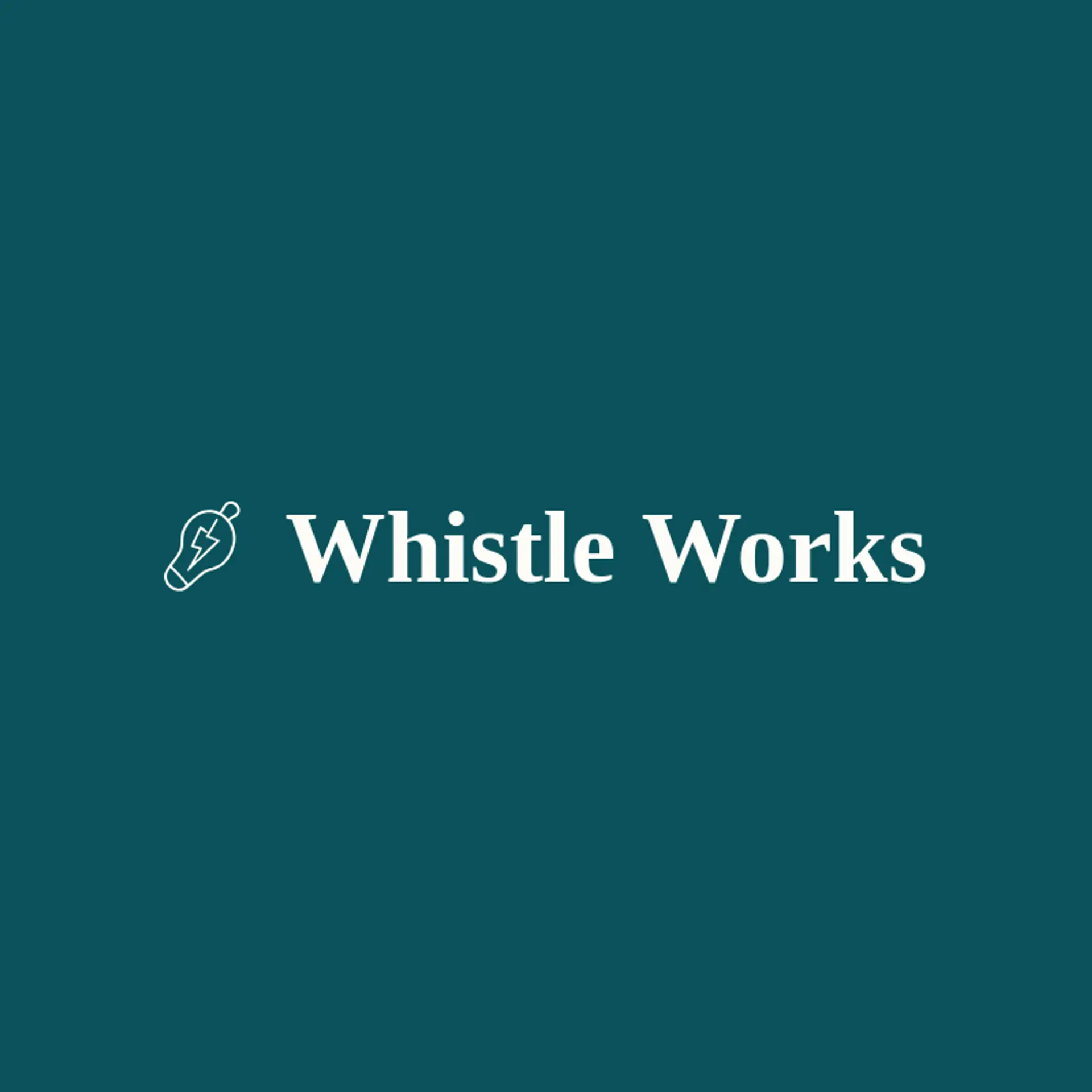Whistle Works logo for sports team