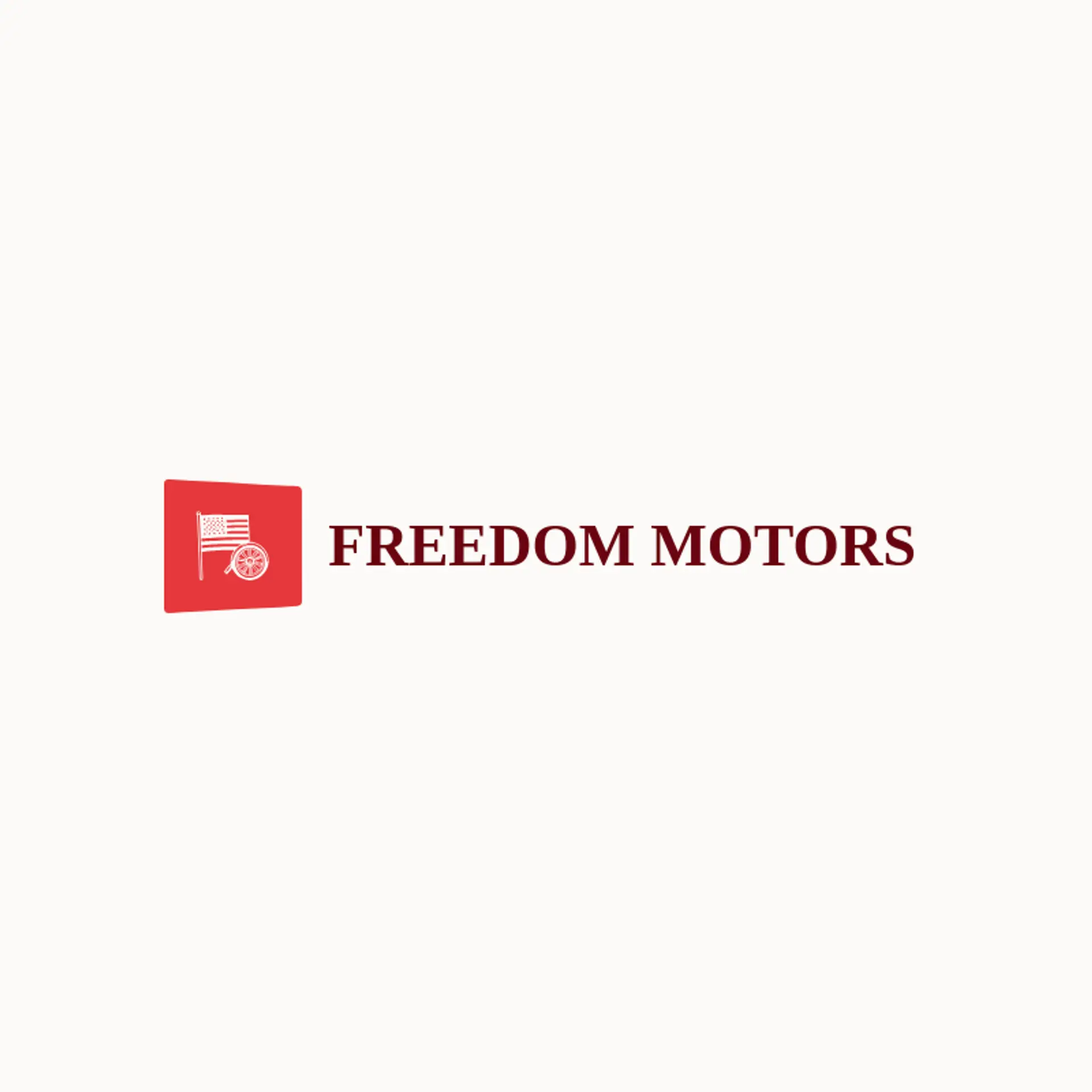 Freedom Motors logo for usa flag