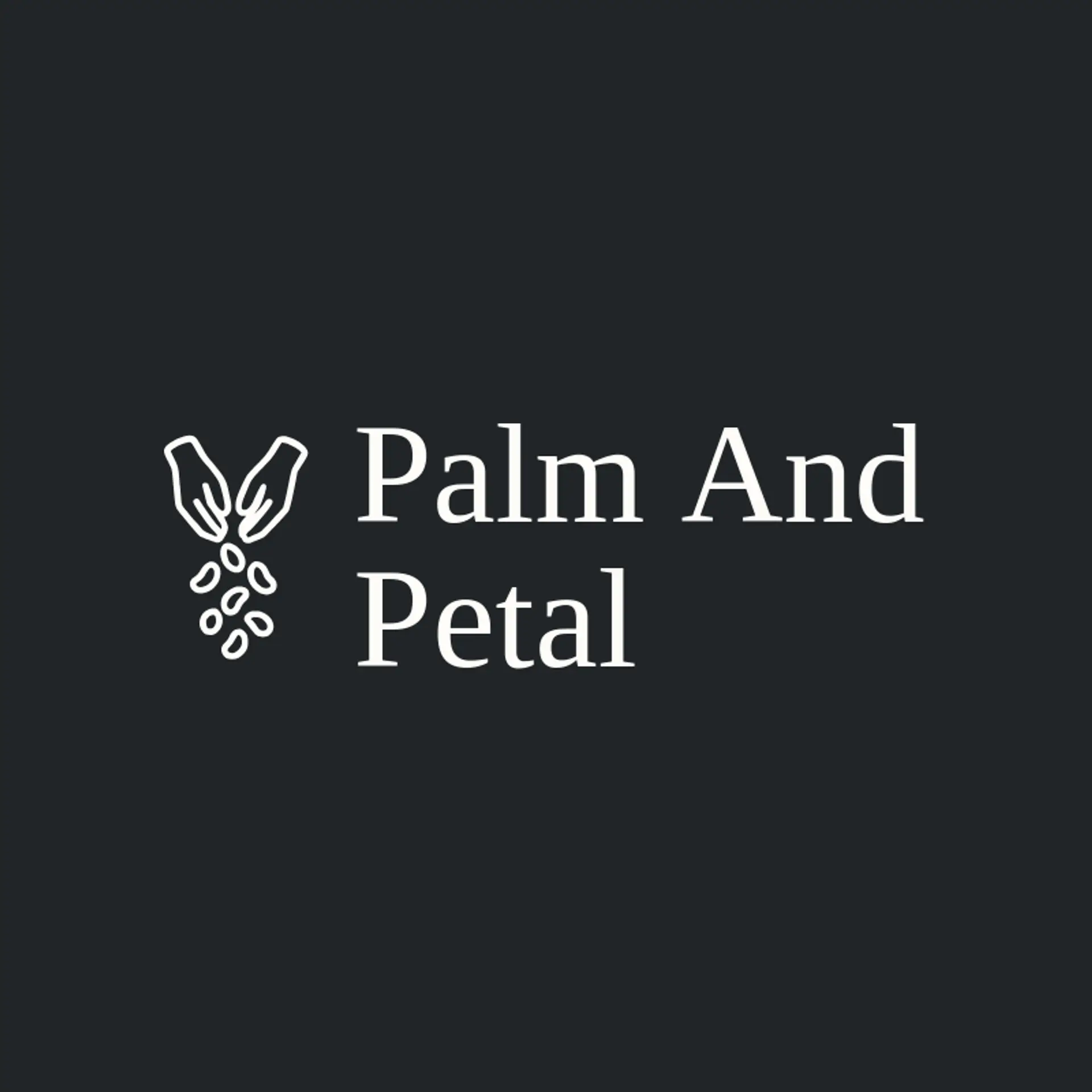 Palm And Petal logo for hands