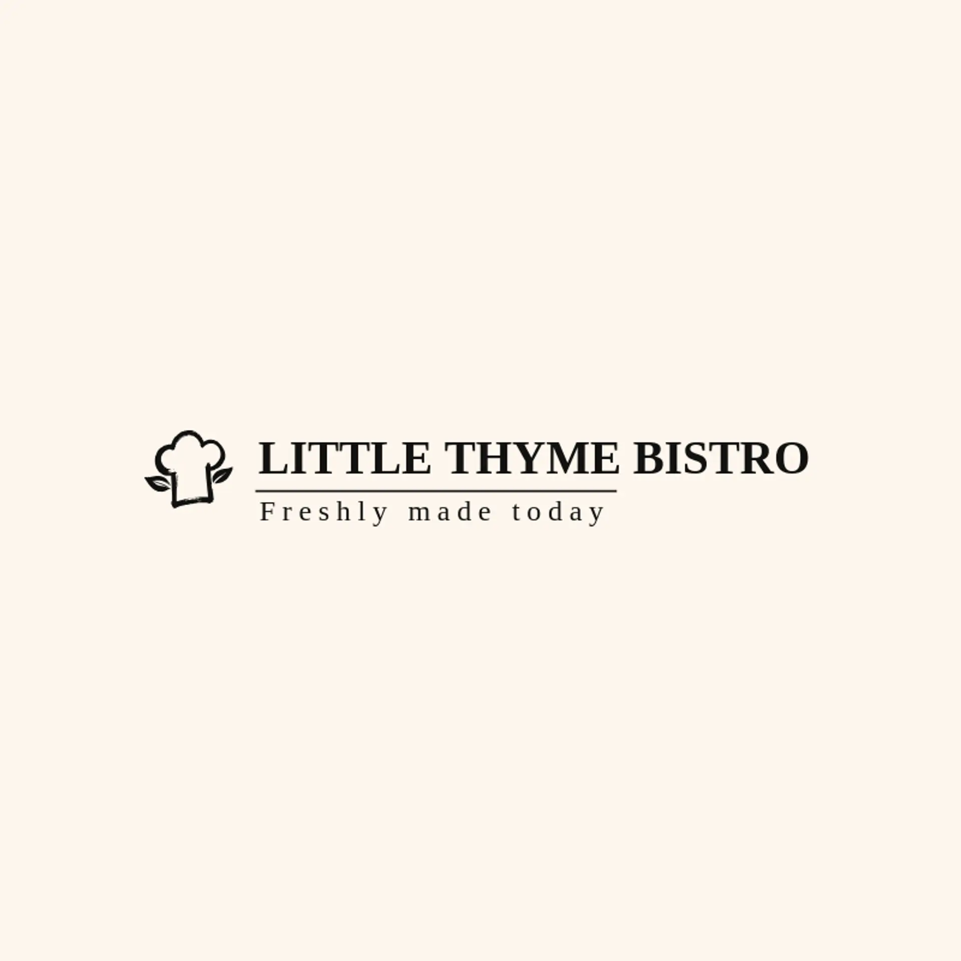 Little Thyme Bistro logo for chef hat