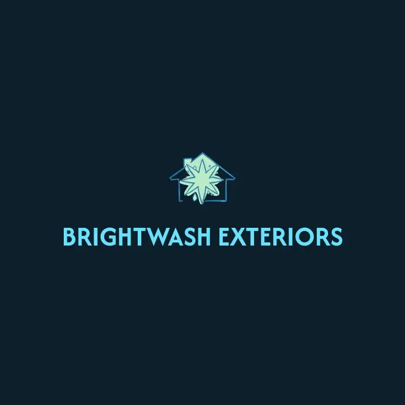 The pressure washing name BrightWash Exteriors as a branded logo with a color icon