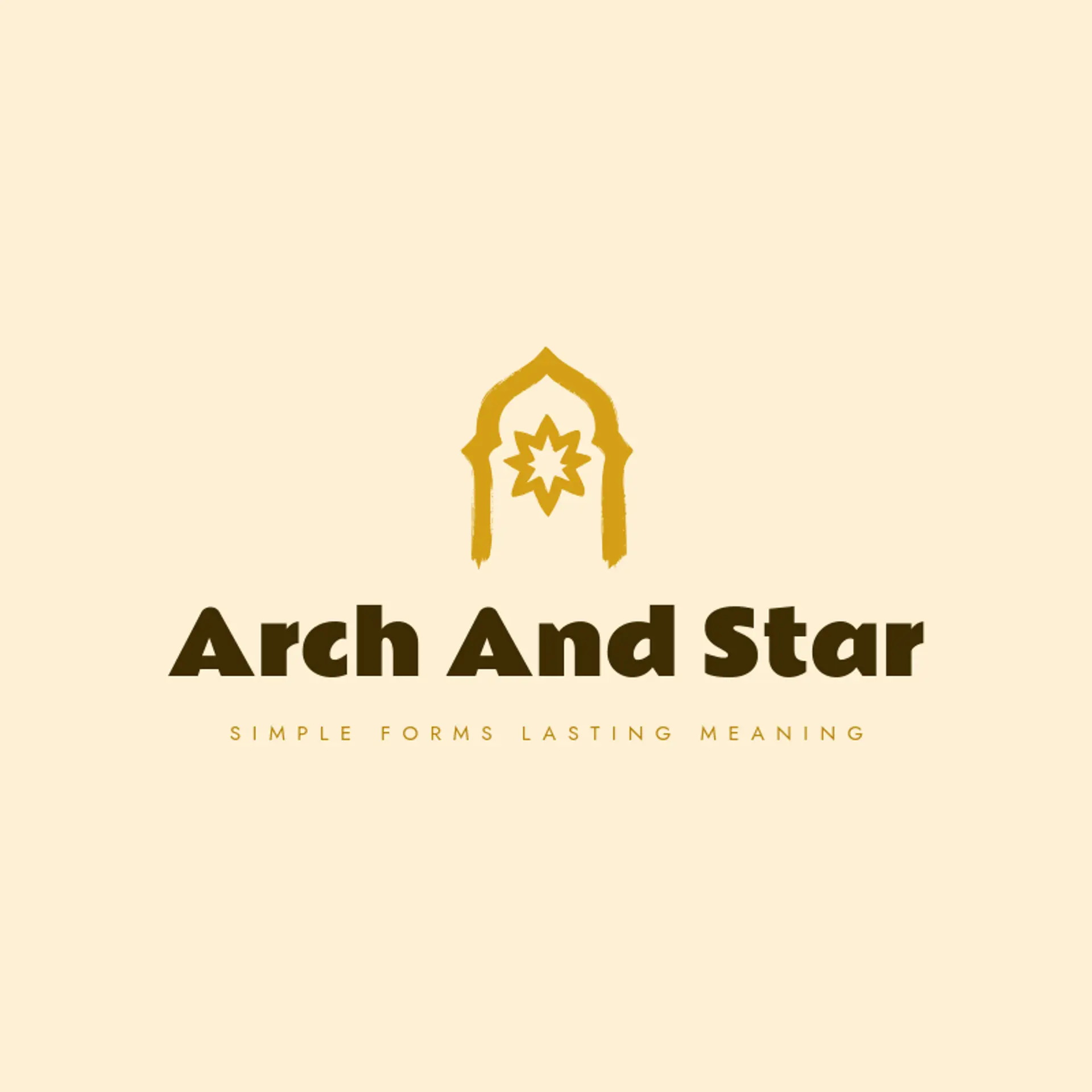 Arch and Star logo for islamic