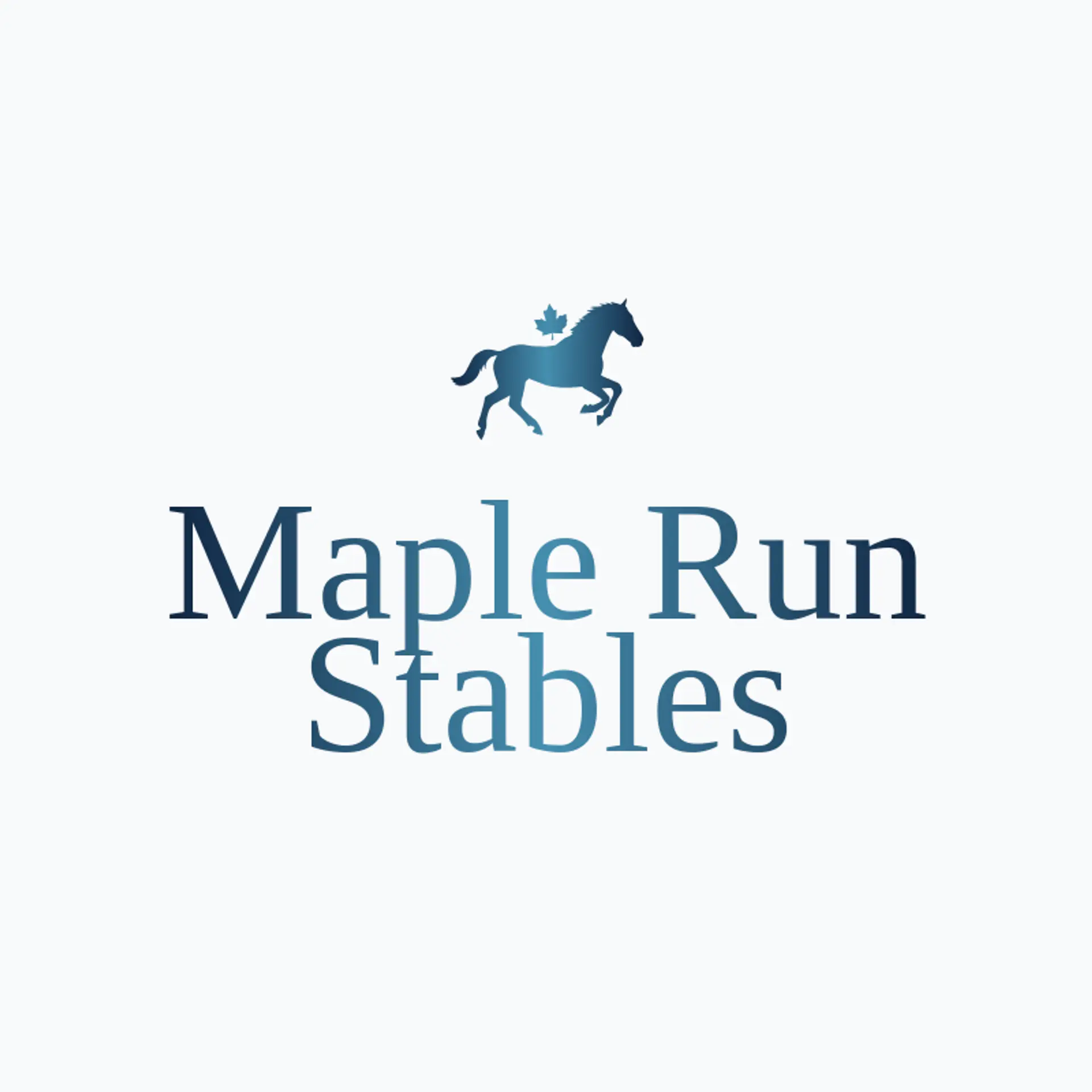 Maple Run Stables logo for horse racing