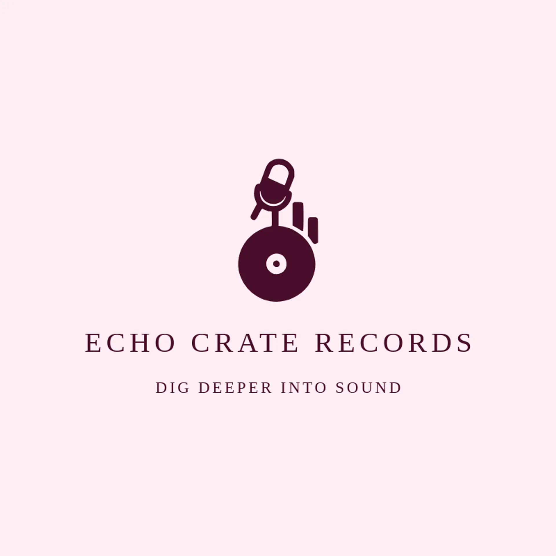 Echo Crate Records logo for vinyl