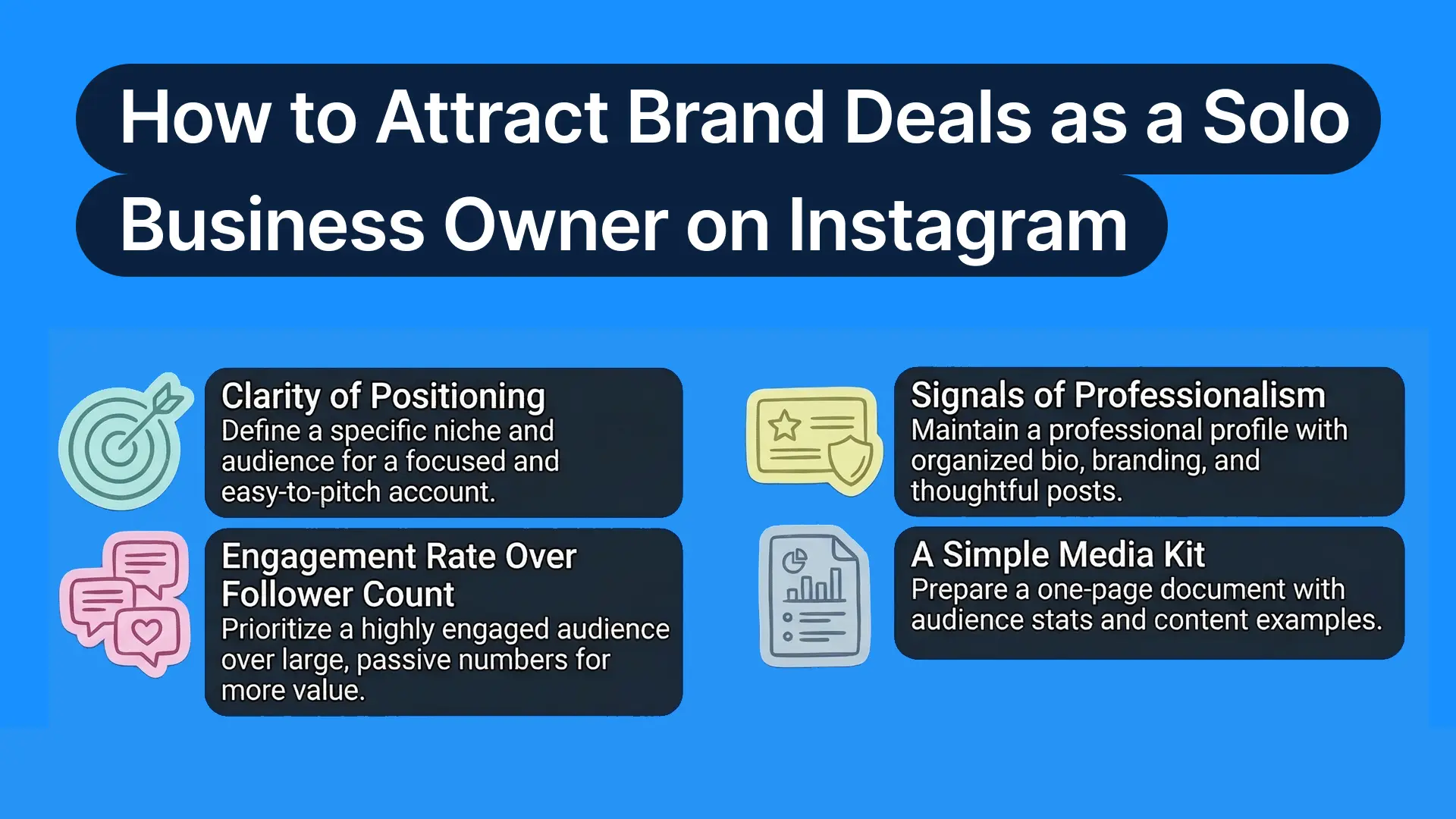 how to attract brand deals as a solo business owner on instagram