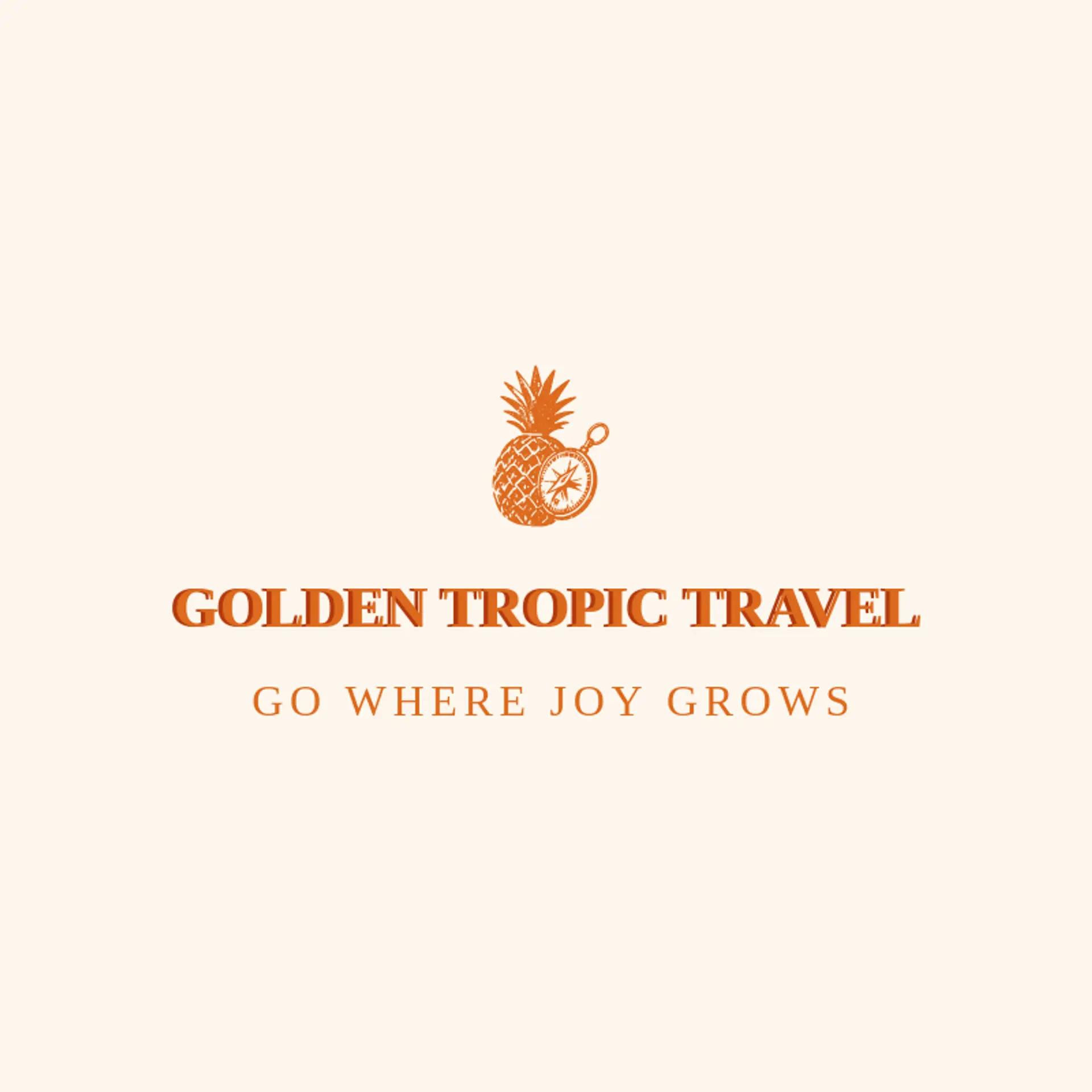 Golden Tropic Travel logo for pineapple