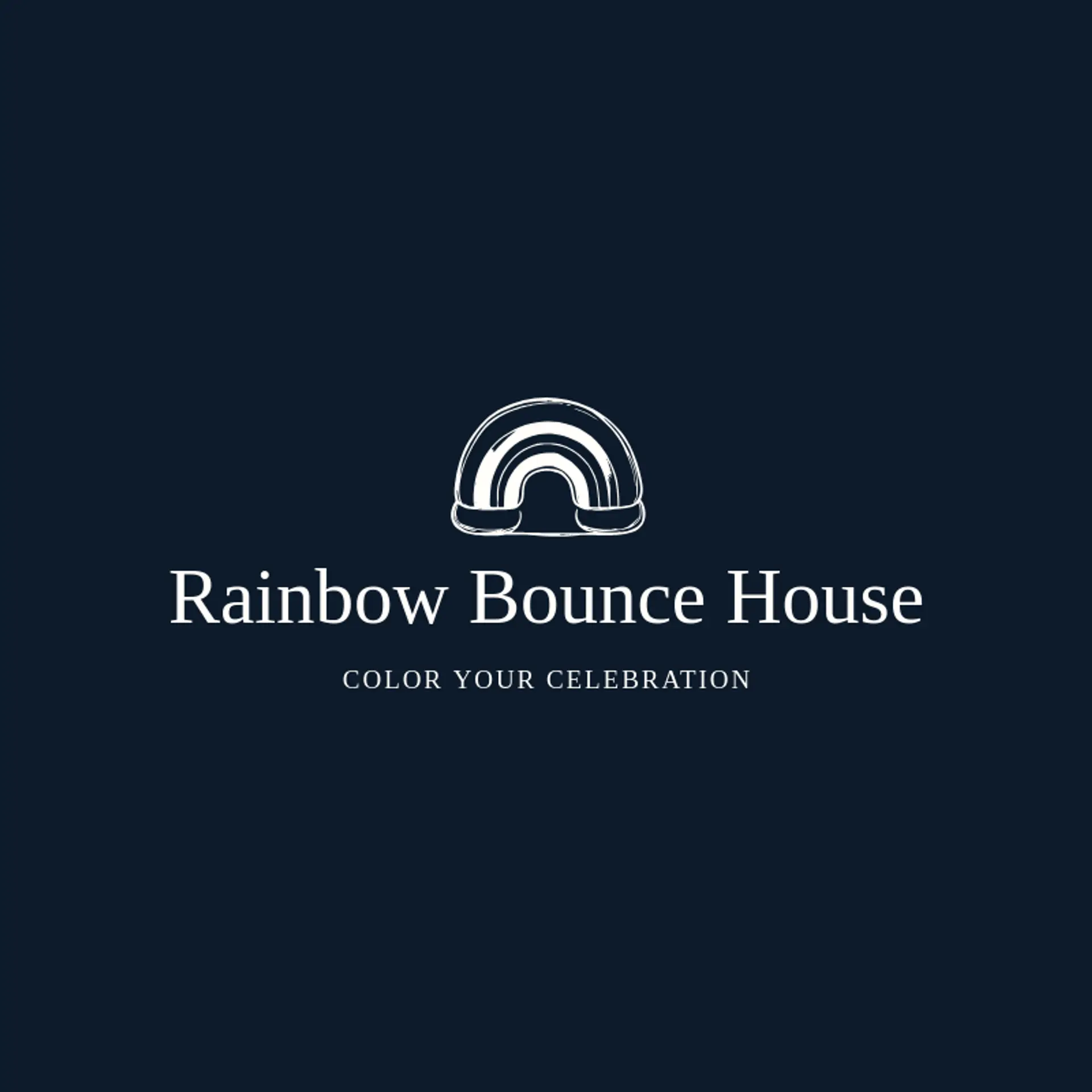 Rainbow Bounce House logo for inflatable