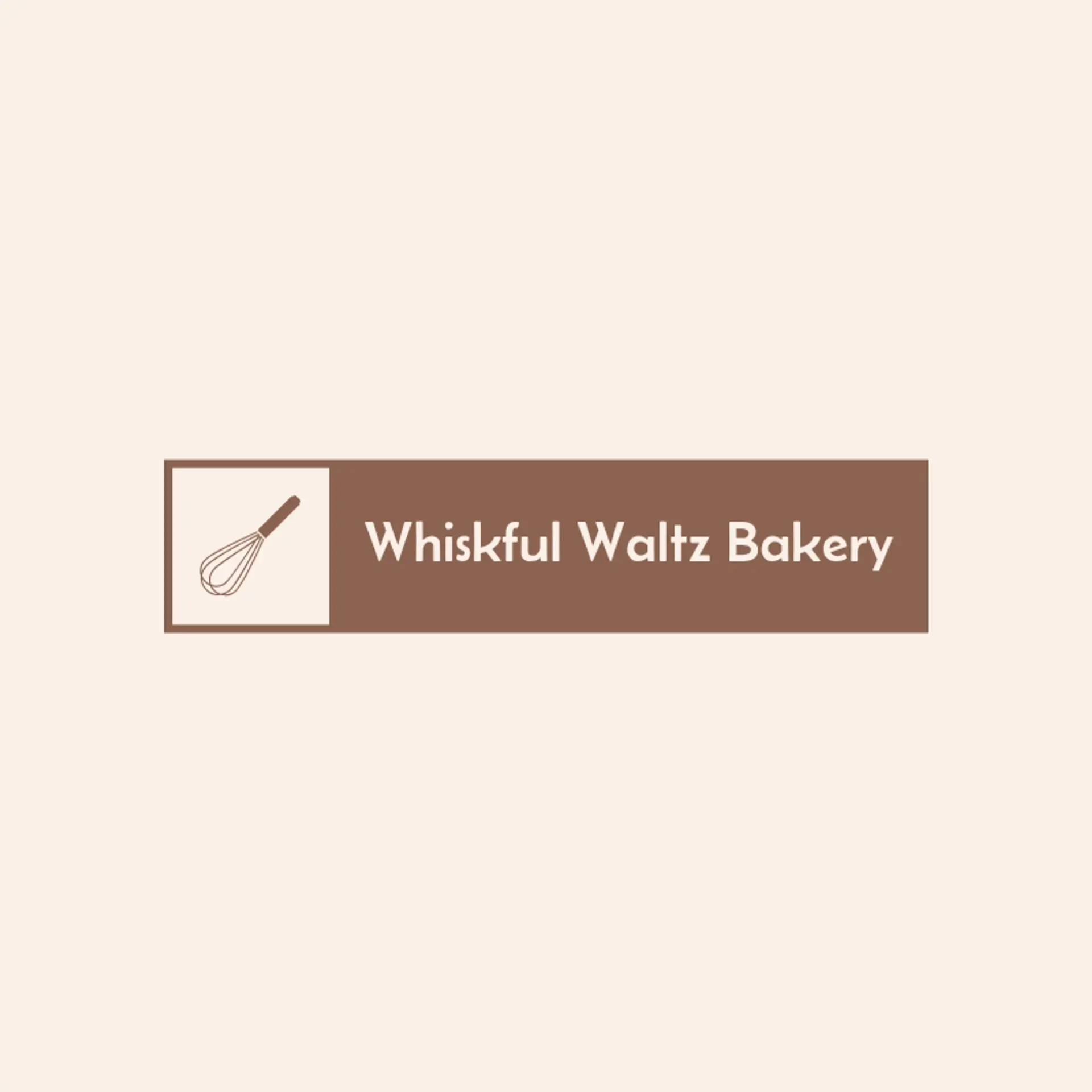 Whiskful Waltz Bakery logo for unique bakery