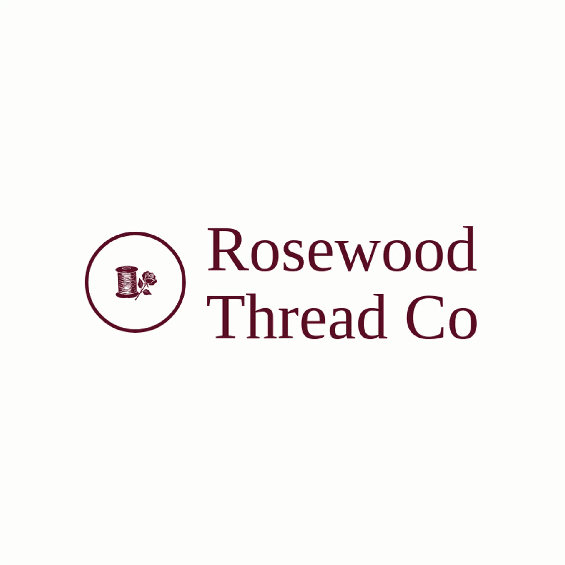Rosewood Thread Co logo for stitching
