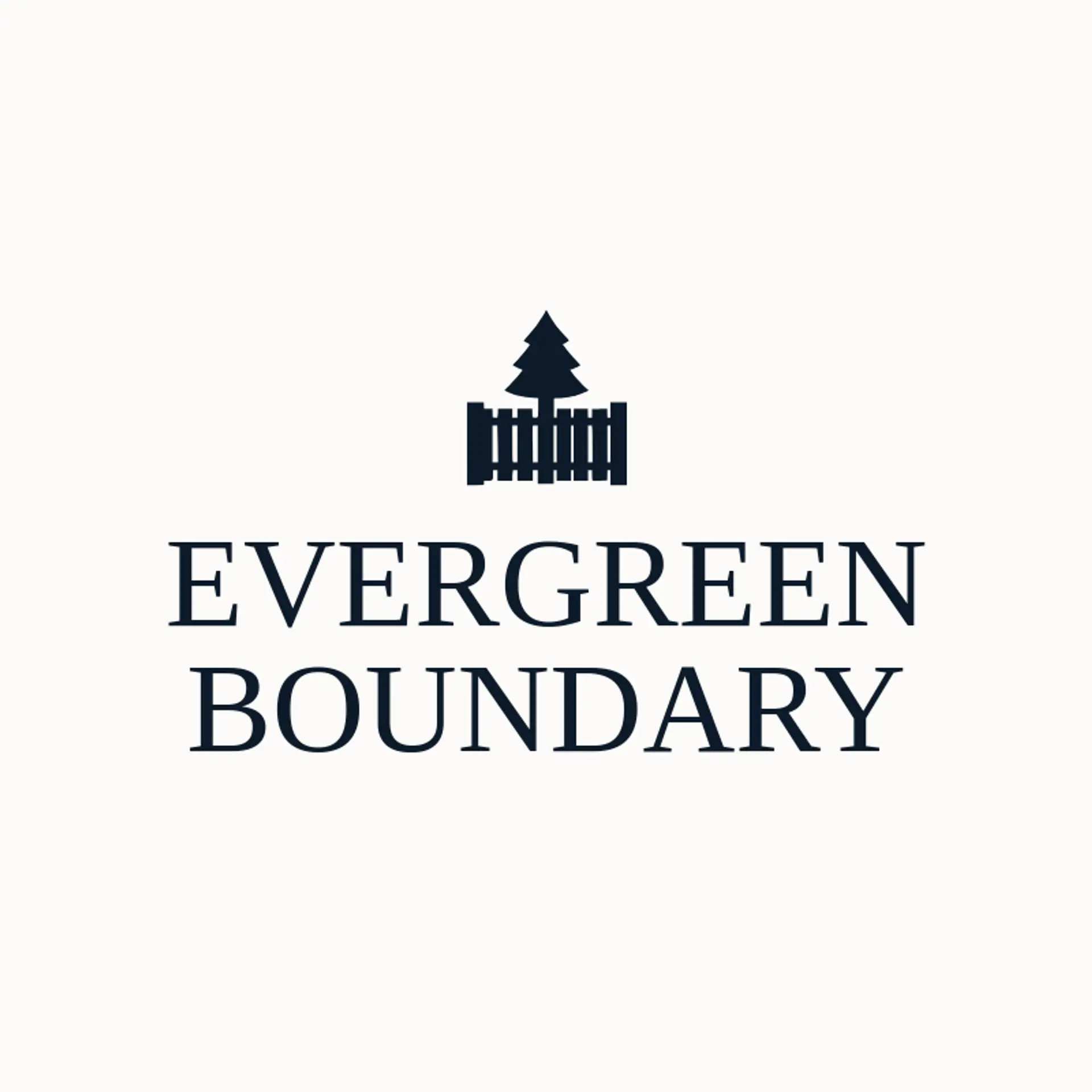 Evergreen Boundary logo for fence