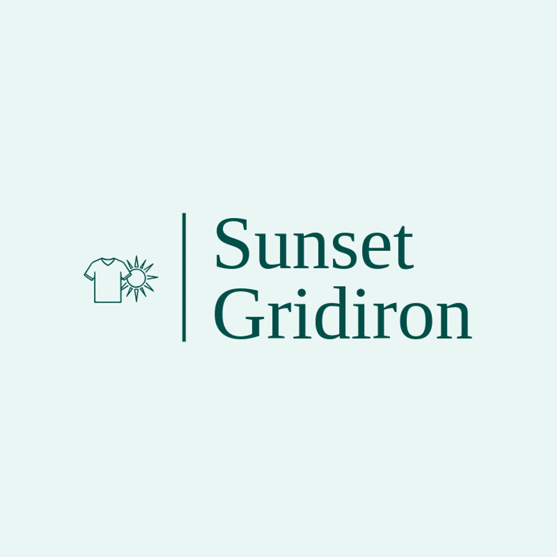 Sunset Gridiron logo for american football