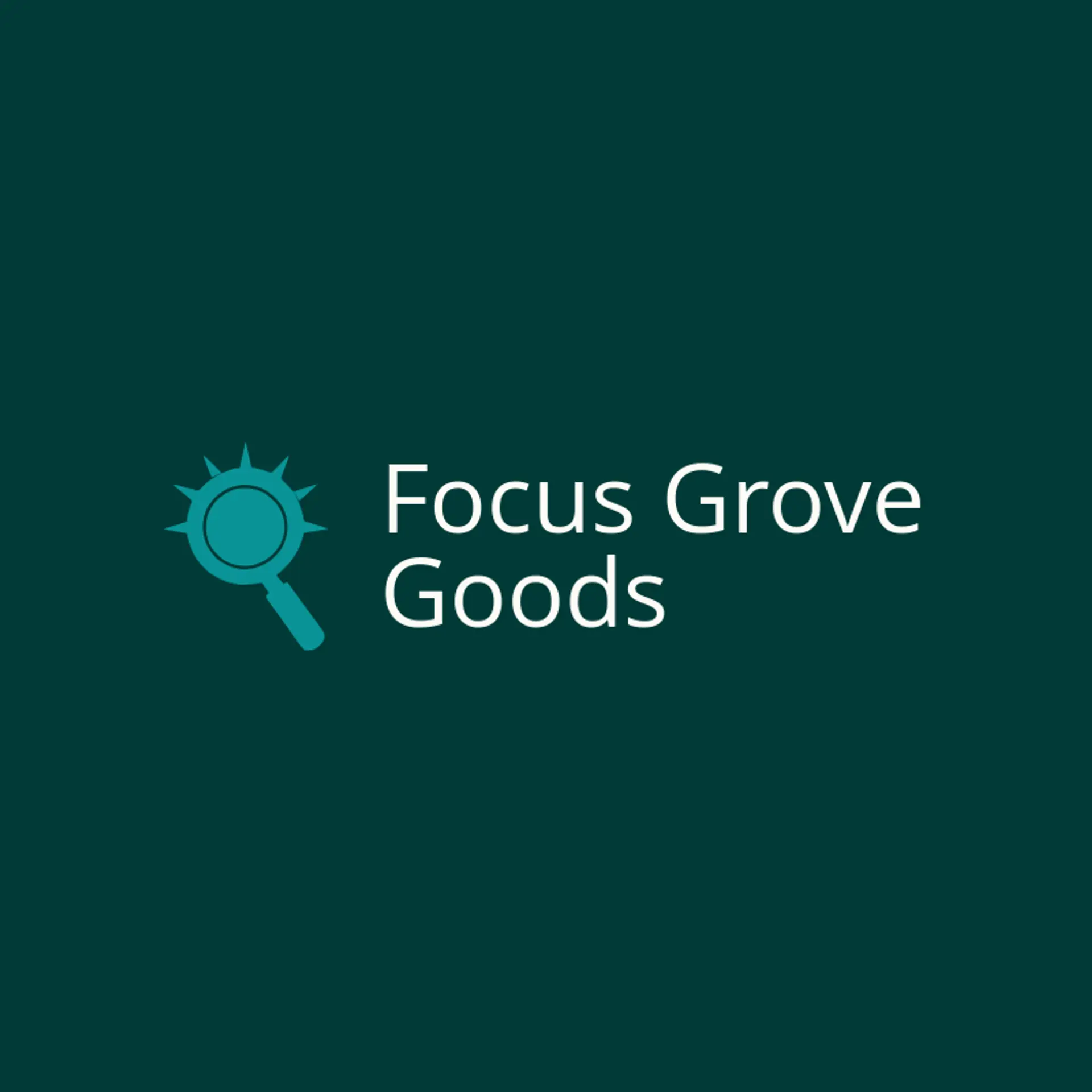 Focus Grove Goods logo for magnifying glass