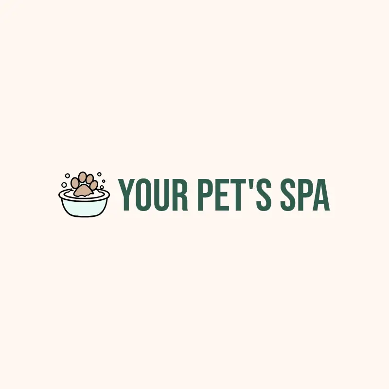 The pet business name Your Pet's Spa as a branded logo with a color icon