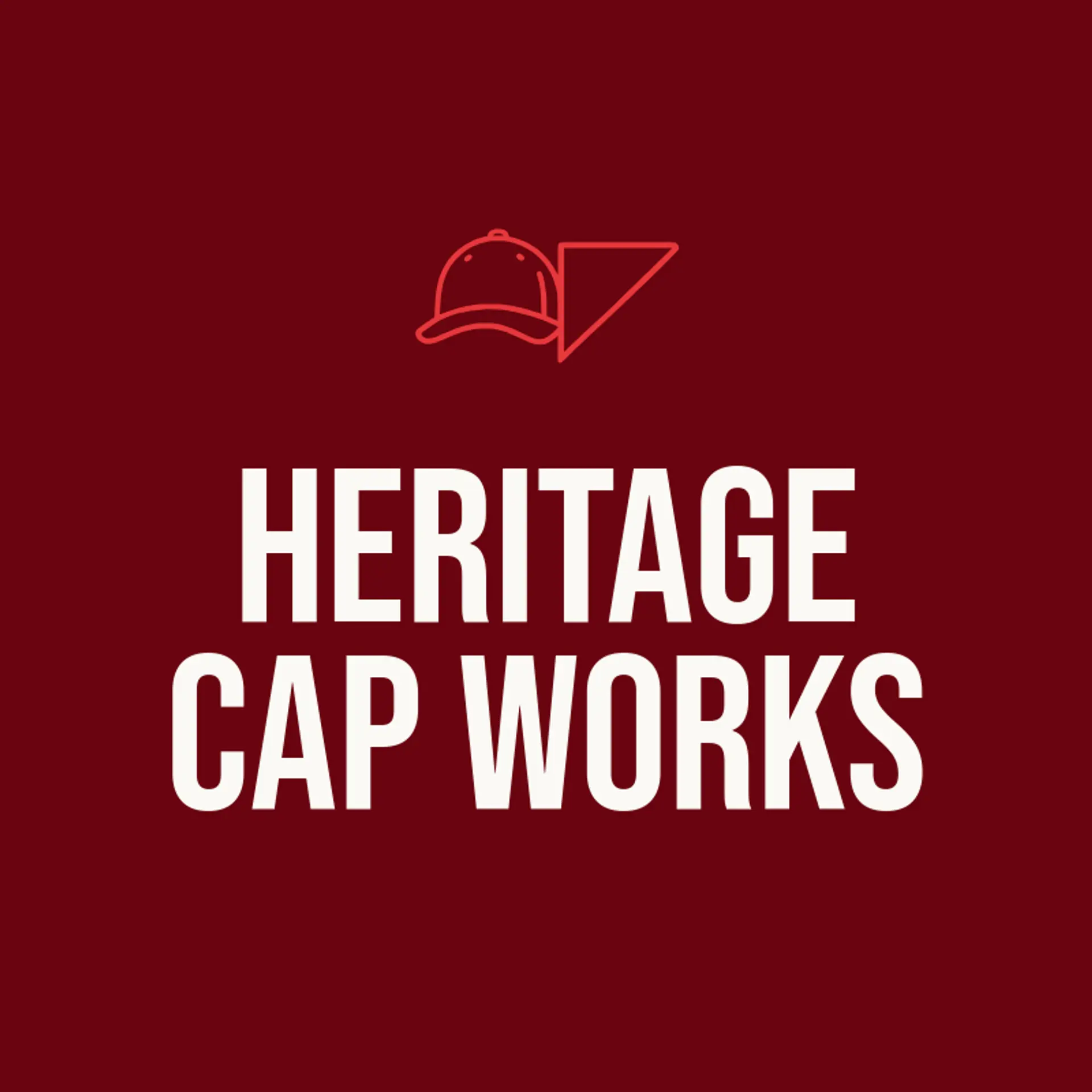 Heritage Cap Works logo for baseball hat