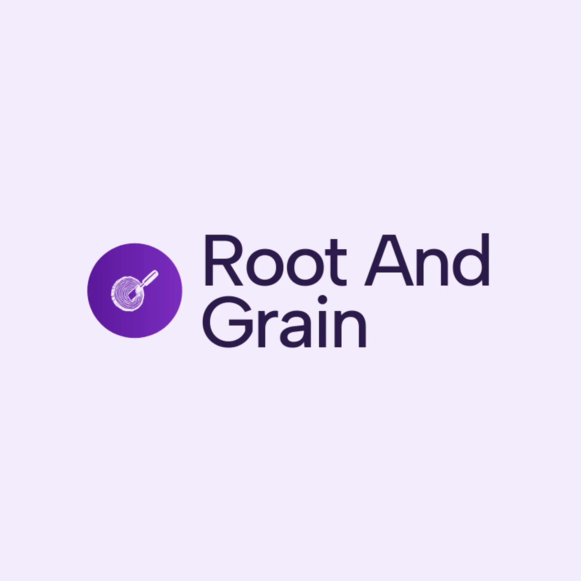 Root and Grain logo for wood