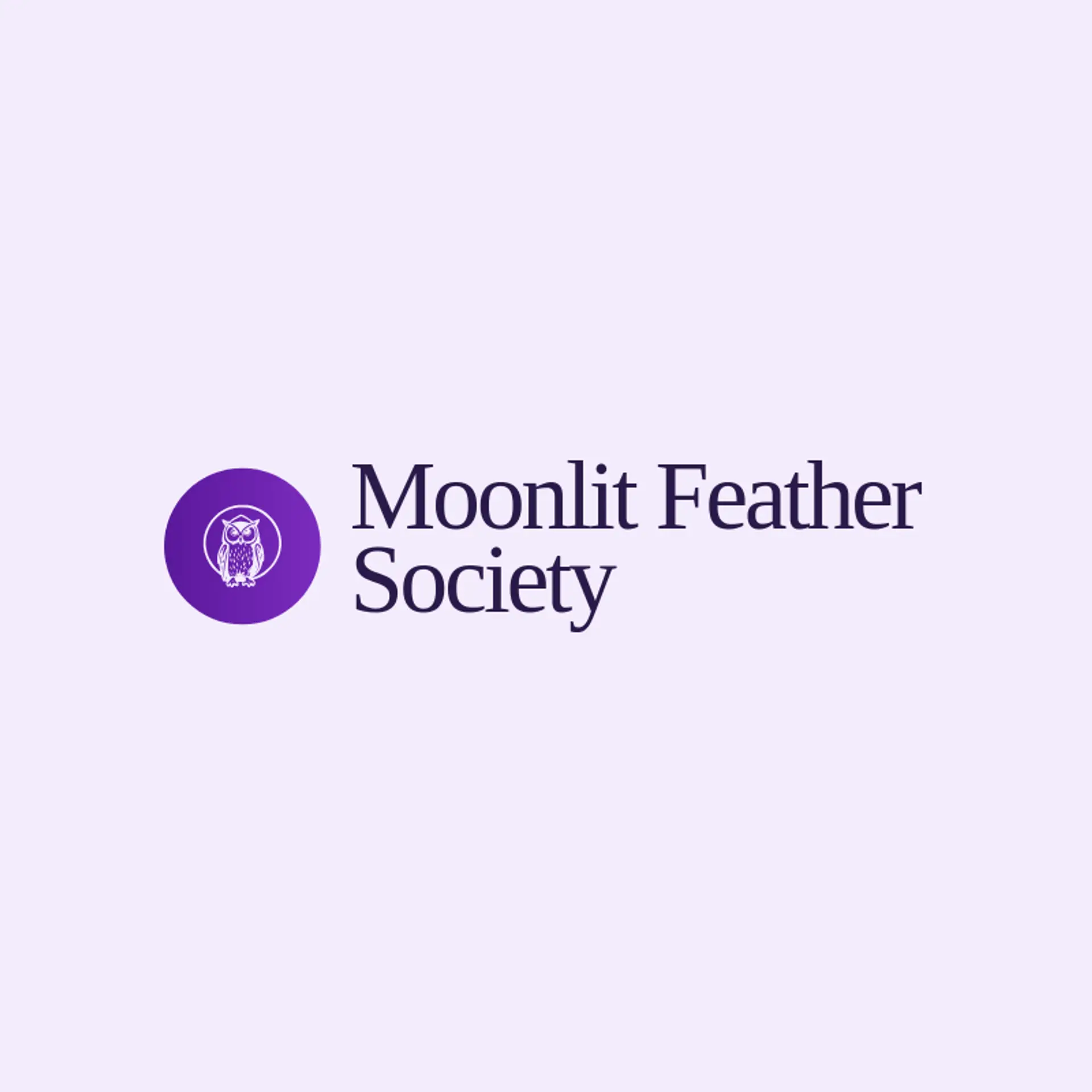 Moonlit Feather Society logo for hood