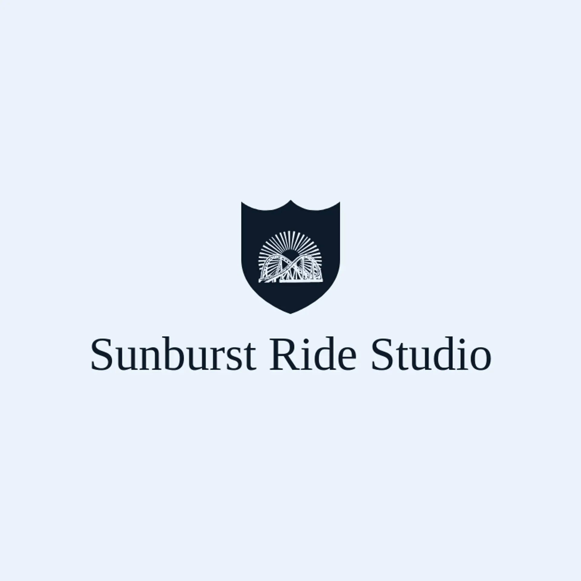 Sunburst Ride Studio logo for roller coaster