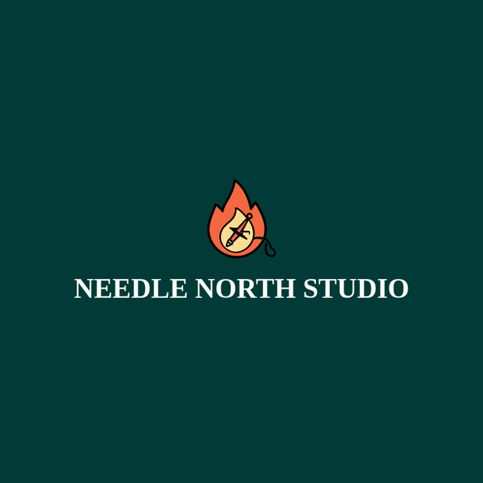 Needle North Studio logo for patch