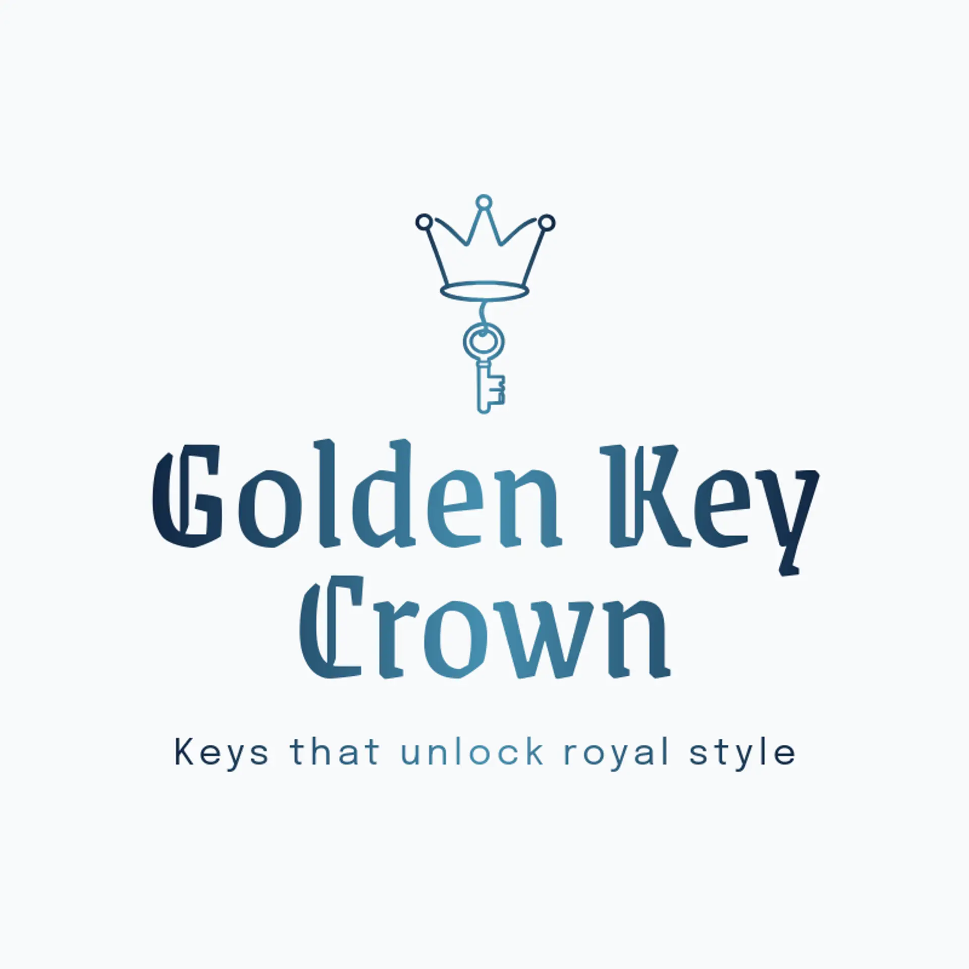 Golden Key Crown logo for queen