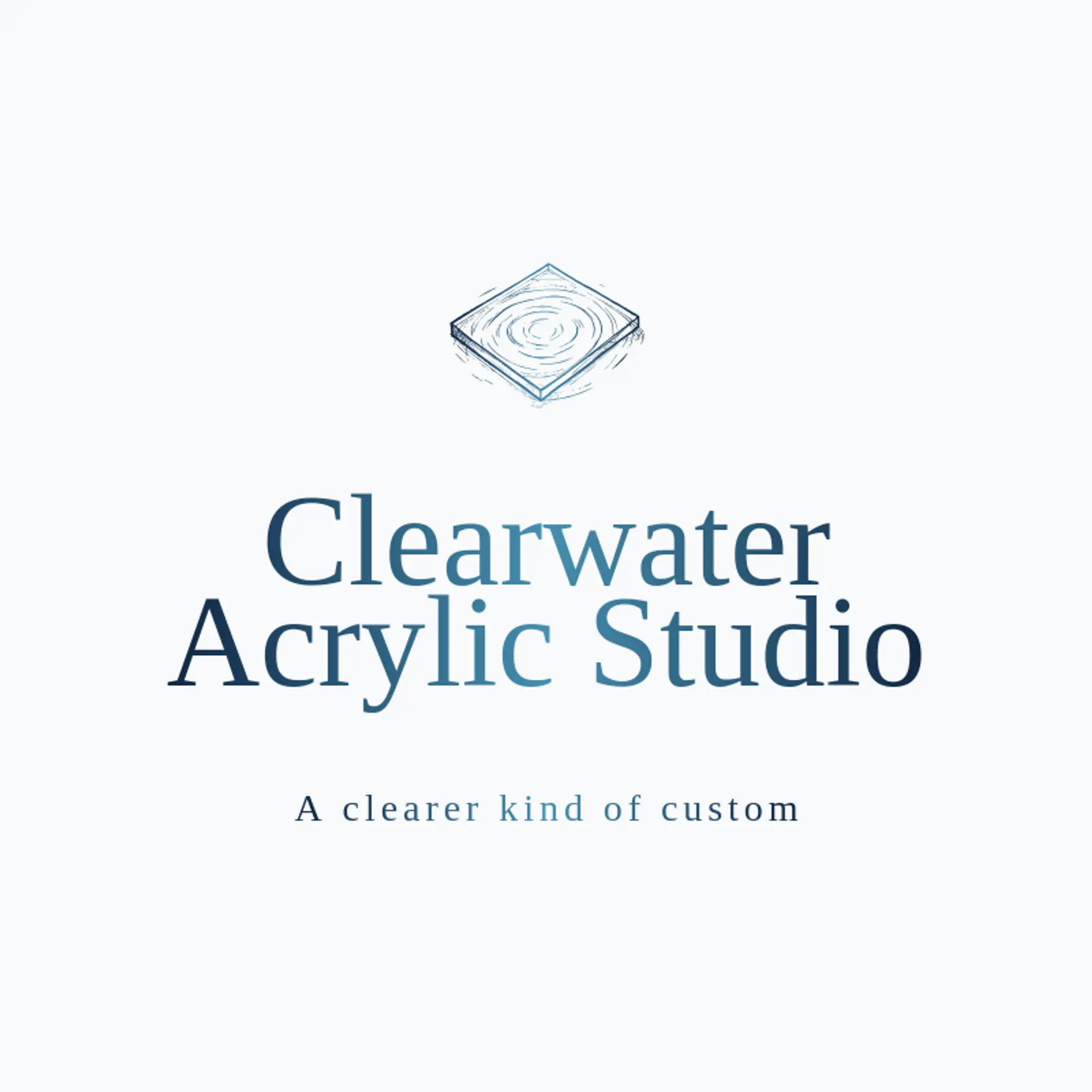 Clearwater Acrylic Studio logo for acrylic
