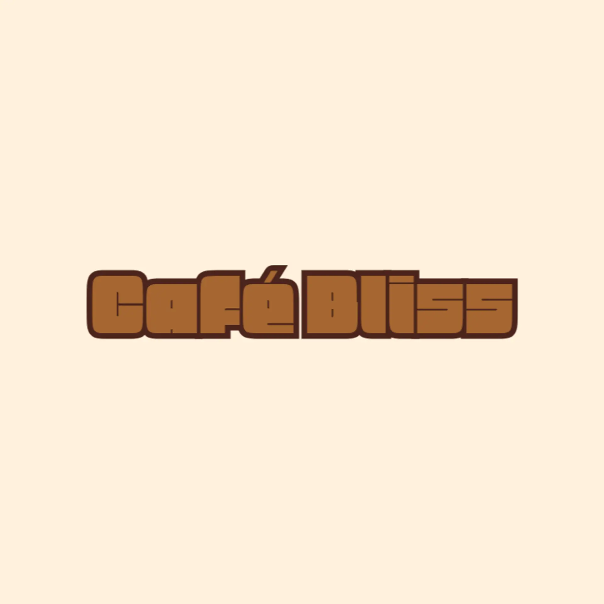 Café Bliss logo for food cafe