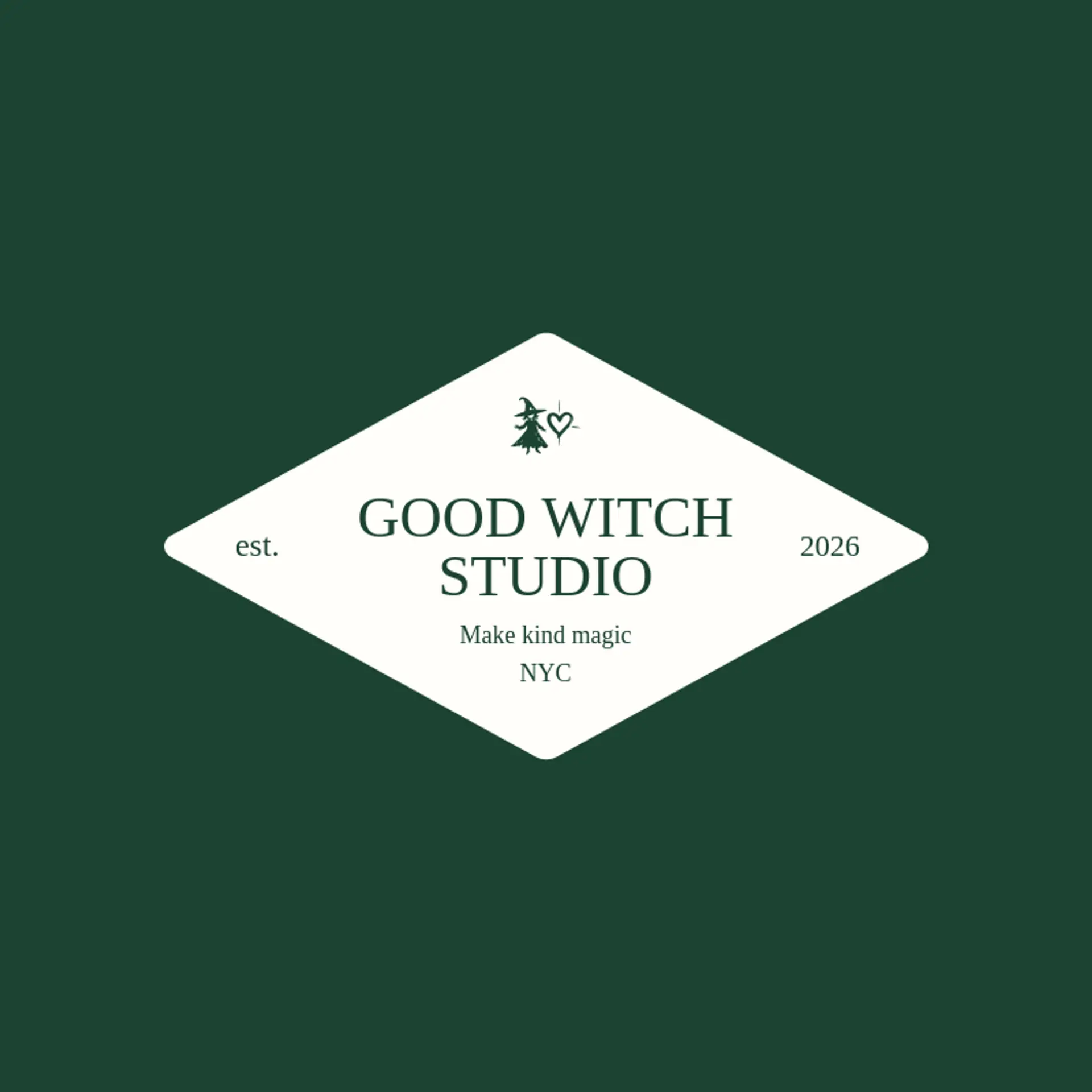 Good Witch Studio logo for witch