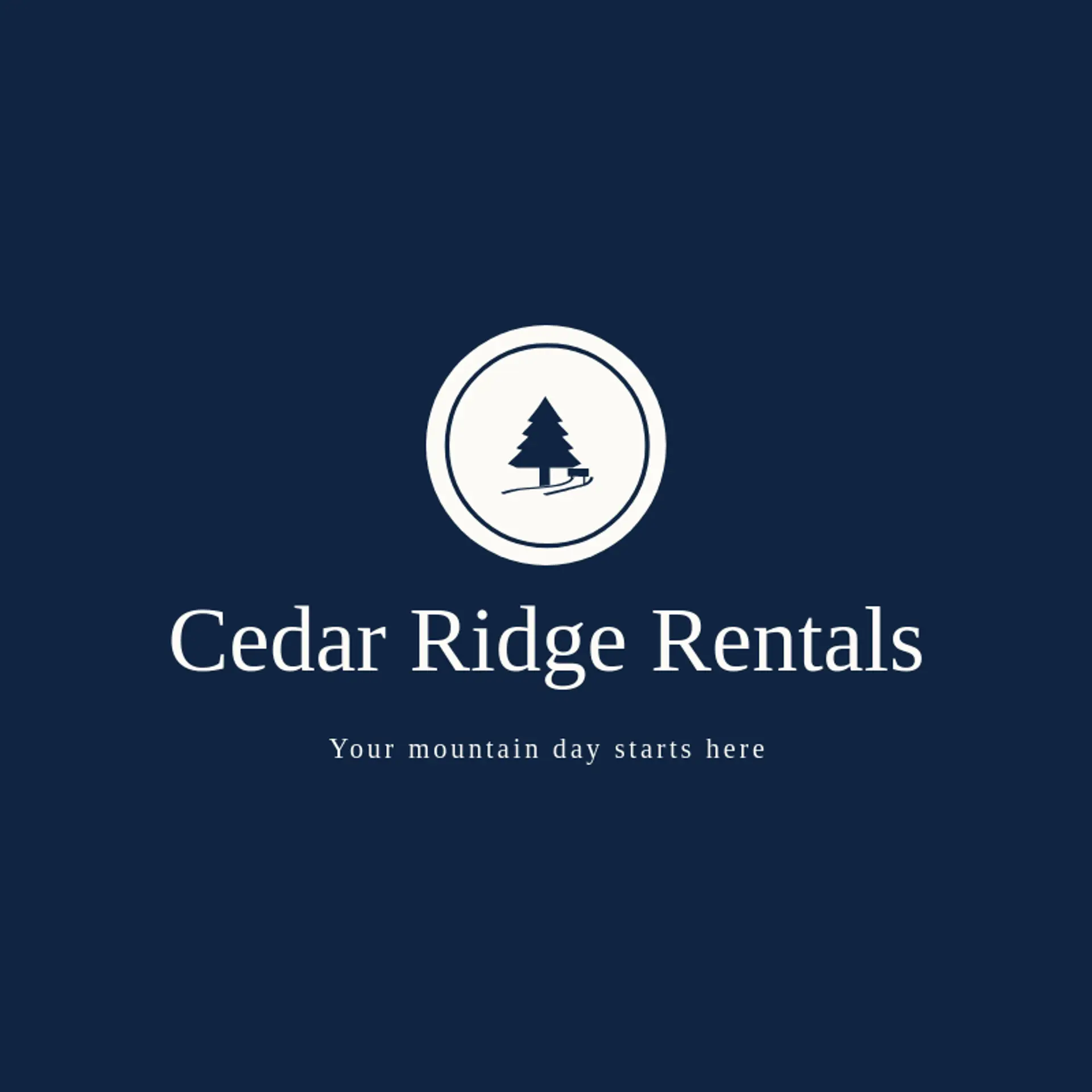 Cedar Ridge Rentals logo for winter