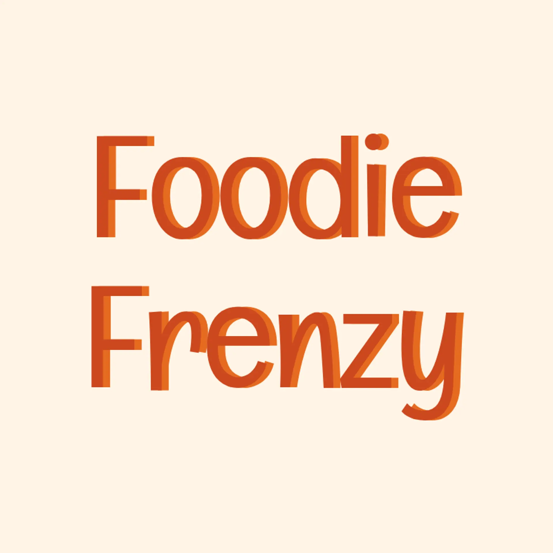Foodie Frenzy logo for cool restaurant