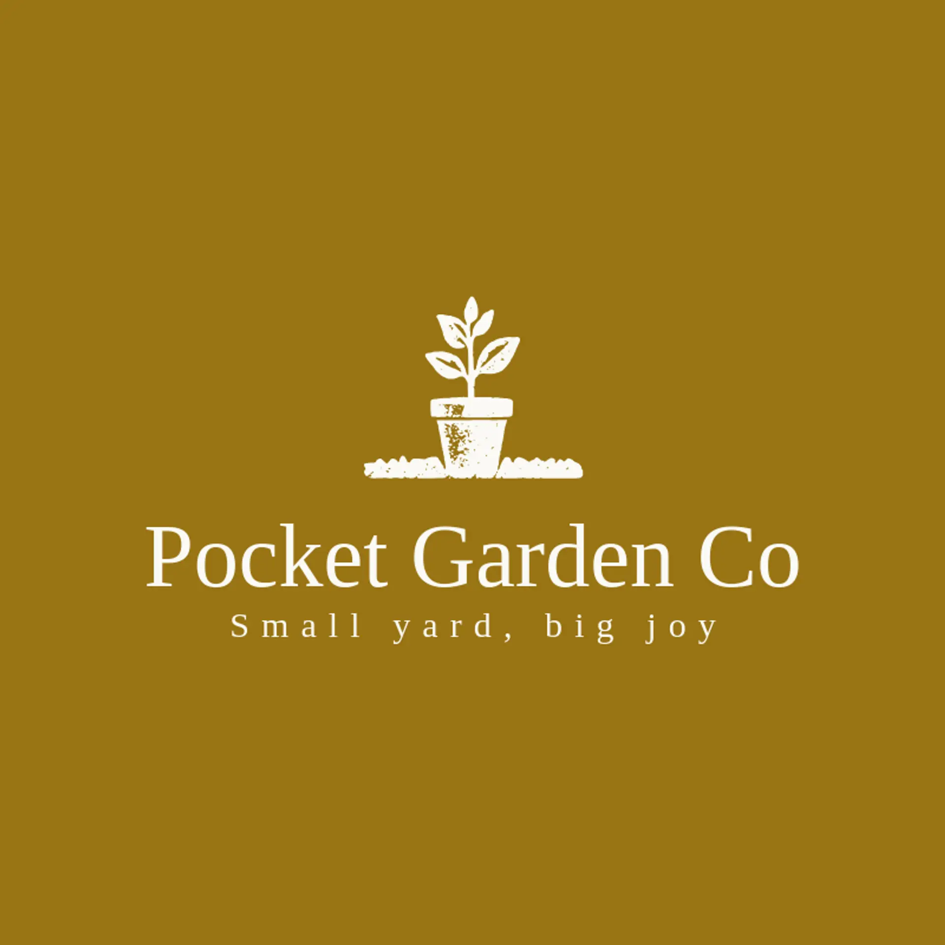Pocket Garden Co logo for yard