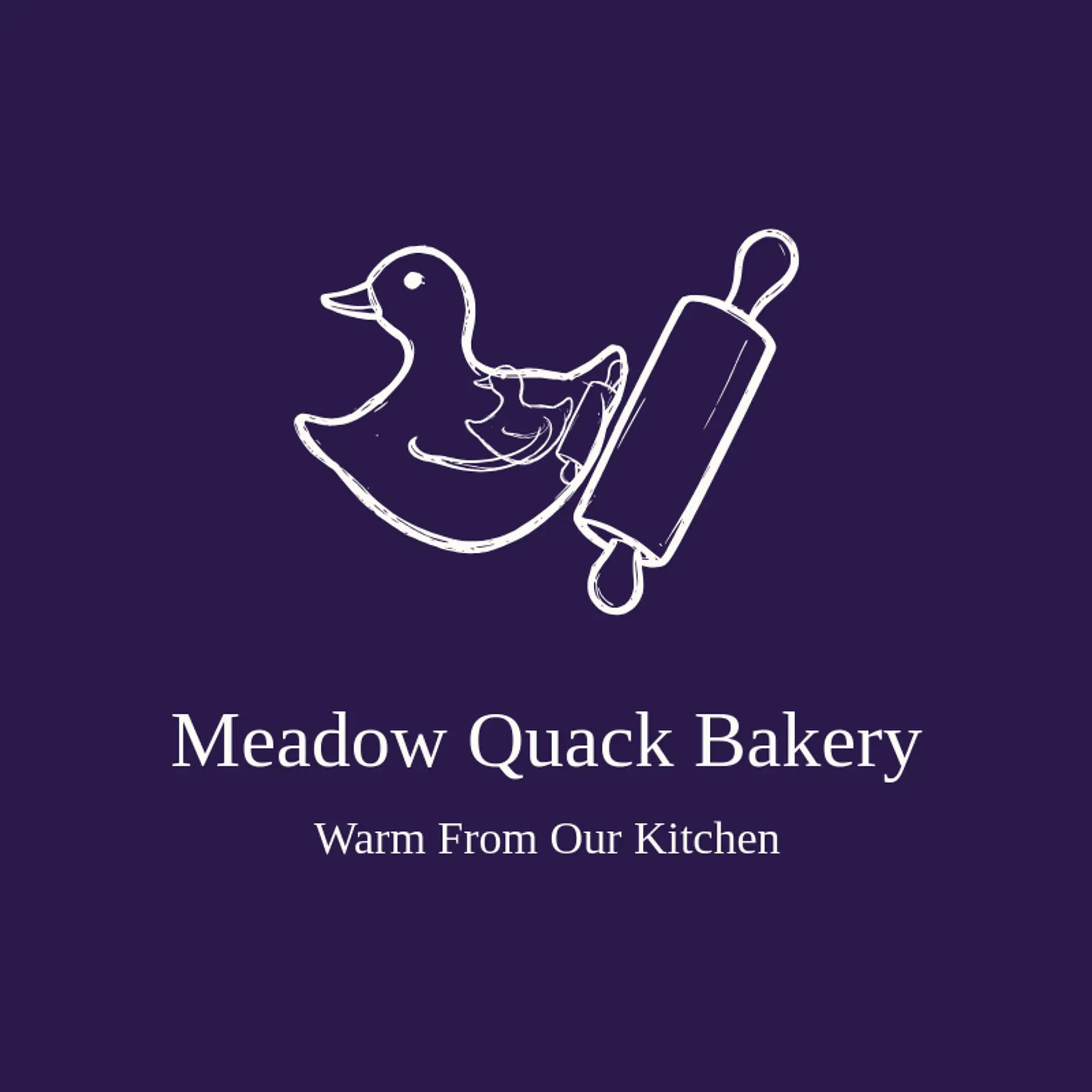 Meadow Quack Bakery logo for duck